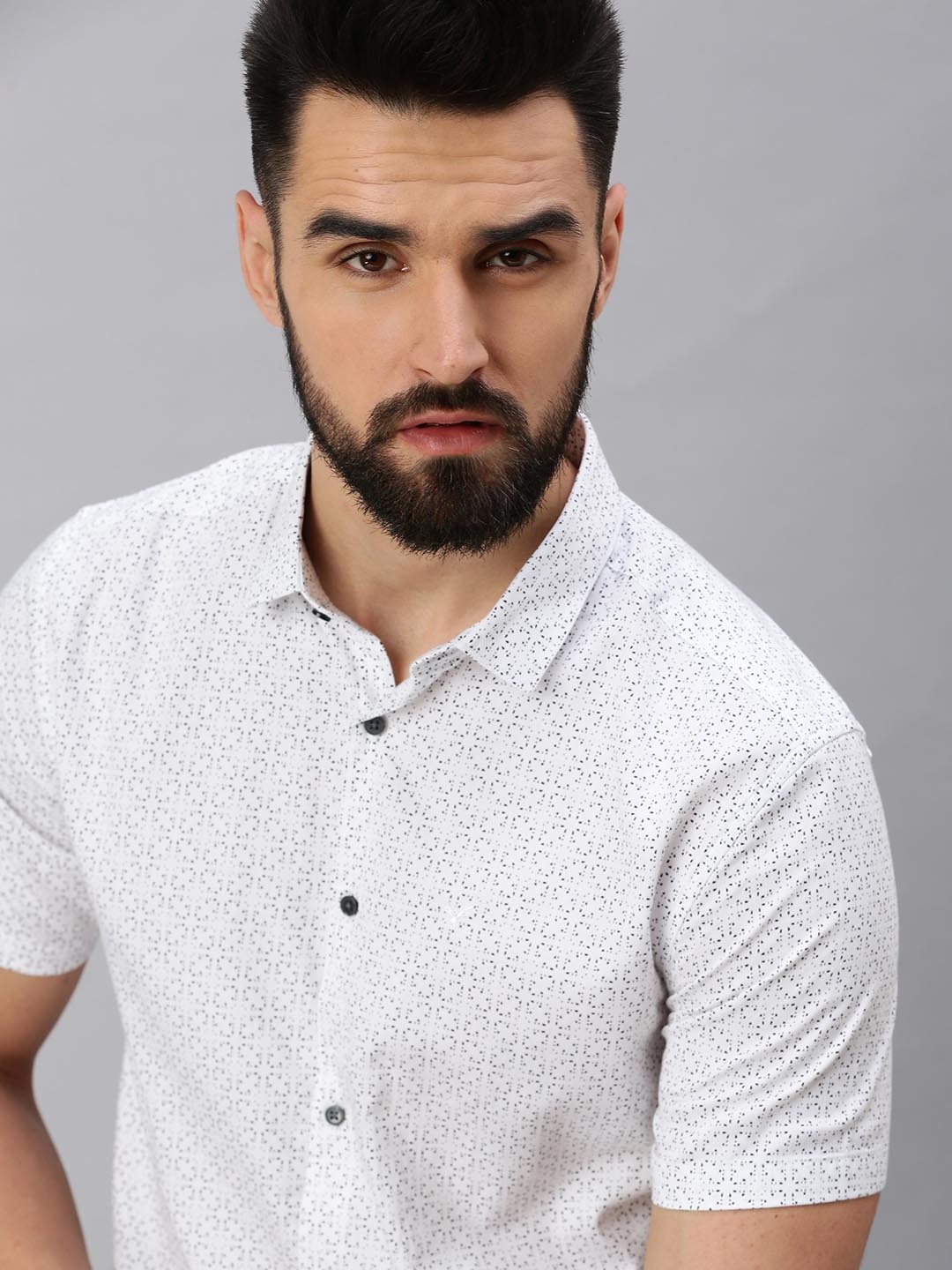 

SHOWOFF Men Comfort Printed Casual Shirt, White