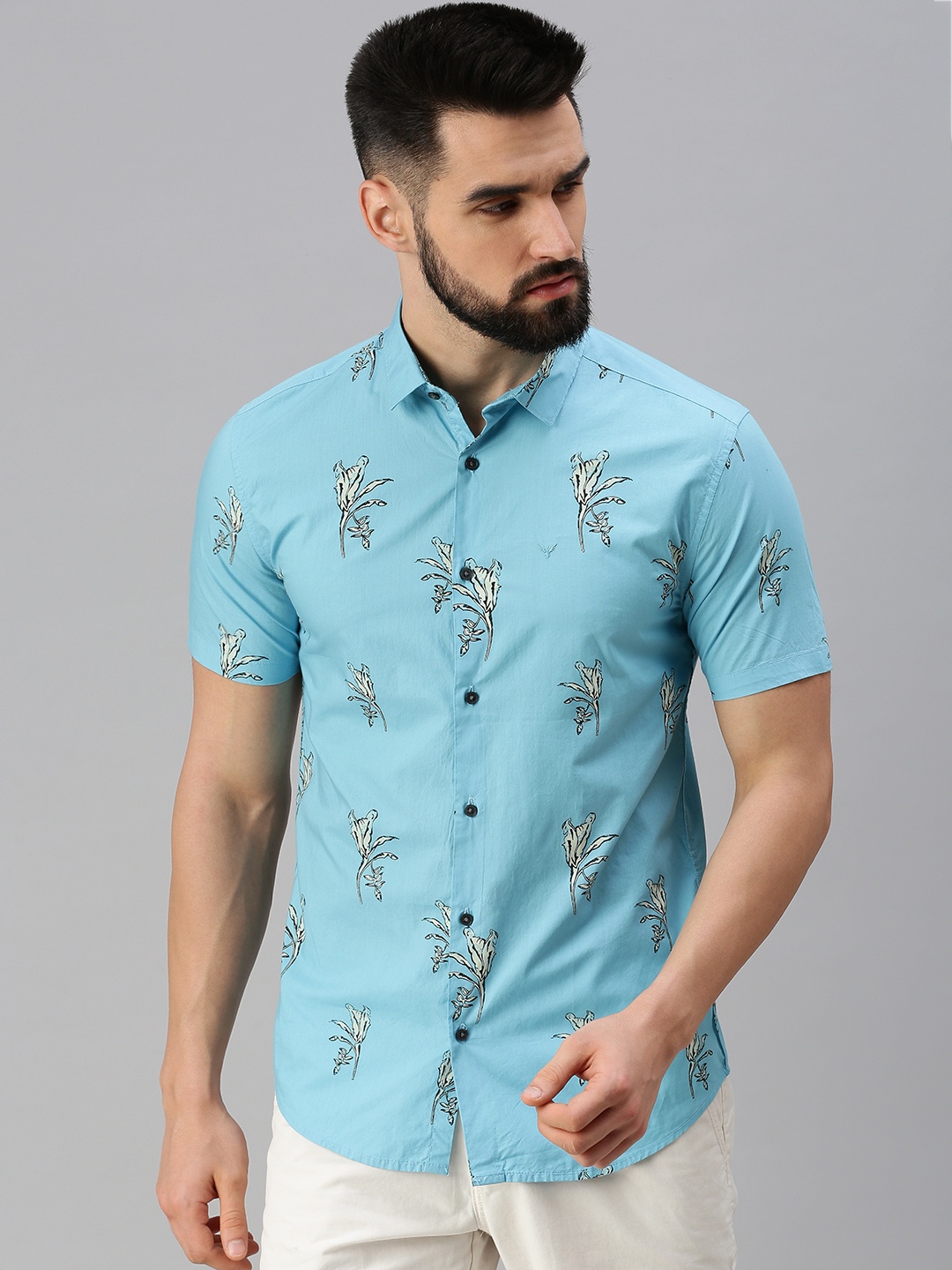 

SHOWOFF Men Comfort Floral Printed Casual Shirt, Blue