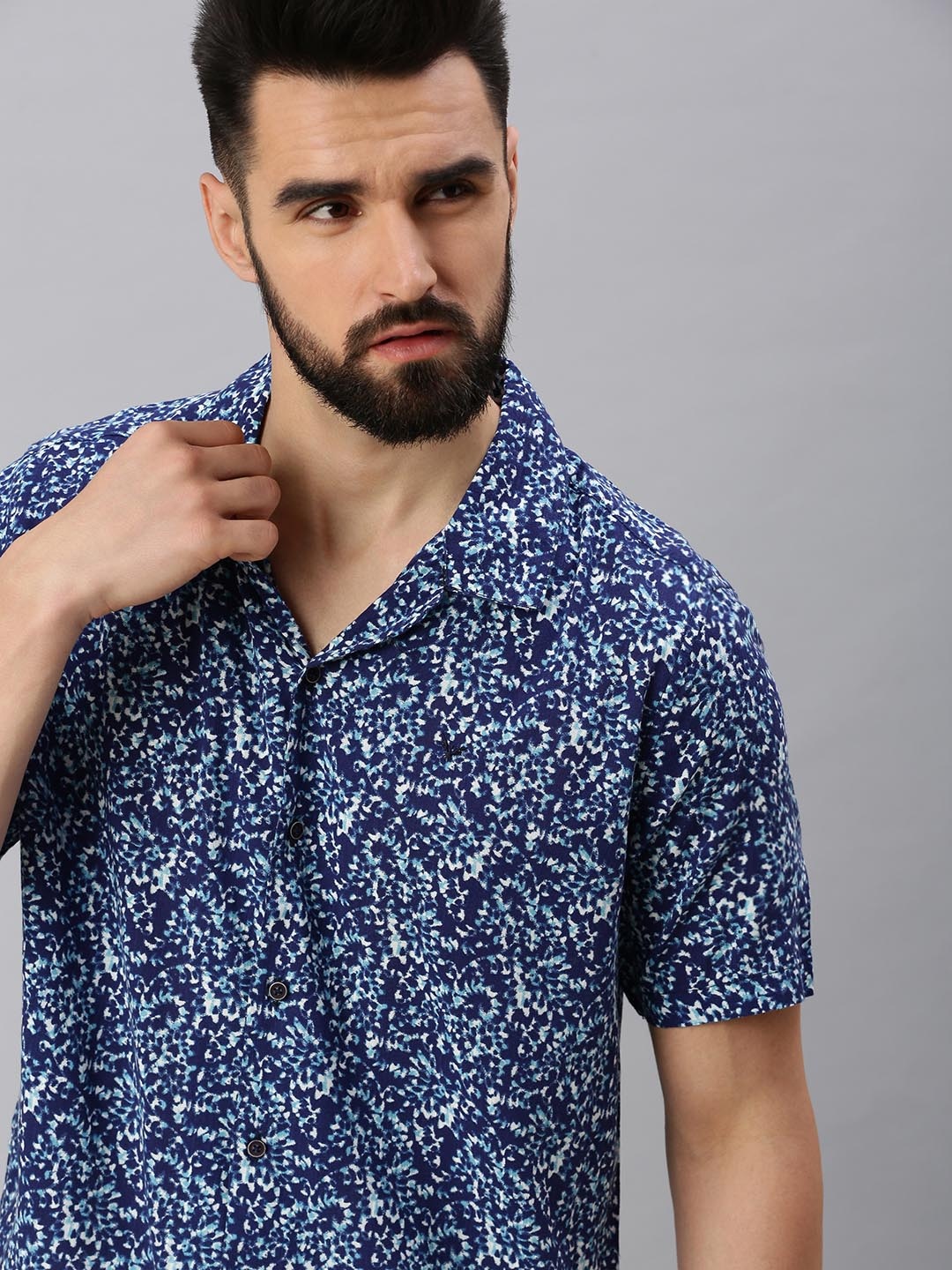 

SHOWOFF Men Comfort Printed Casual Shirt, Blue