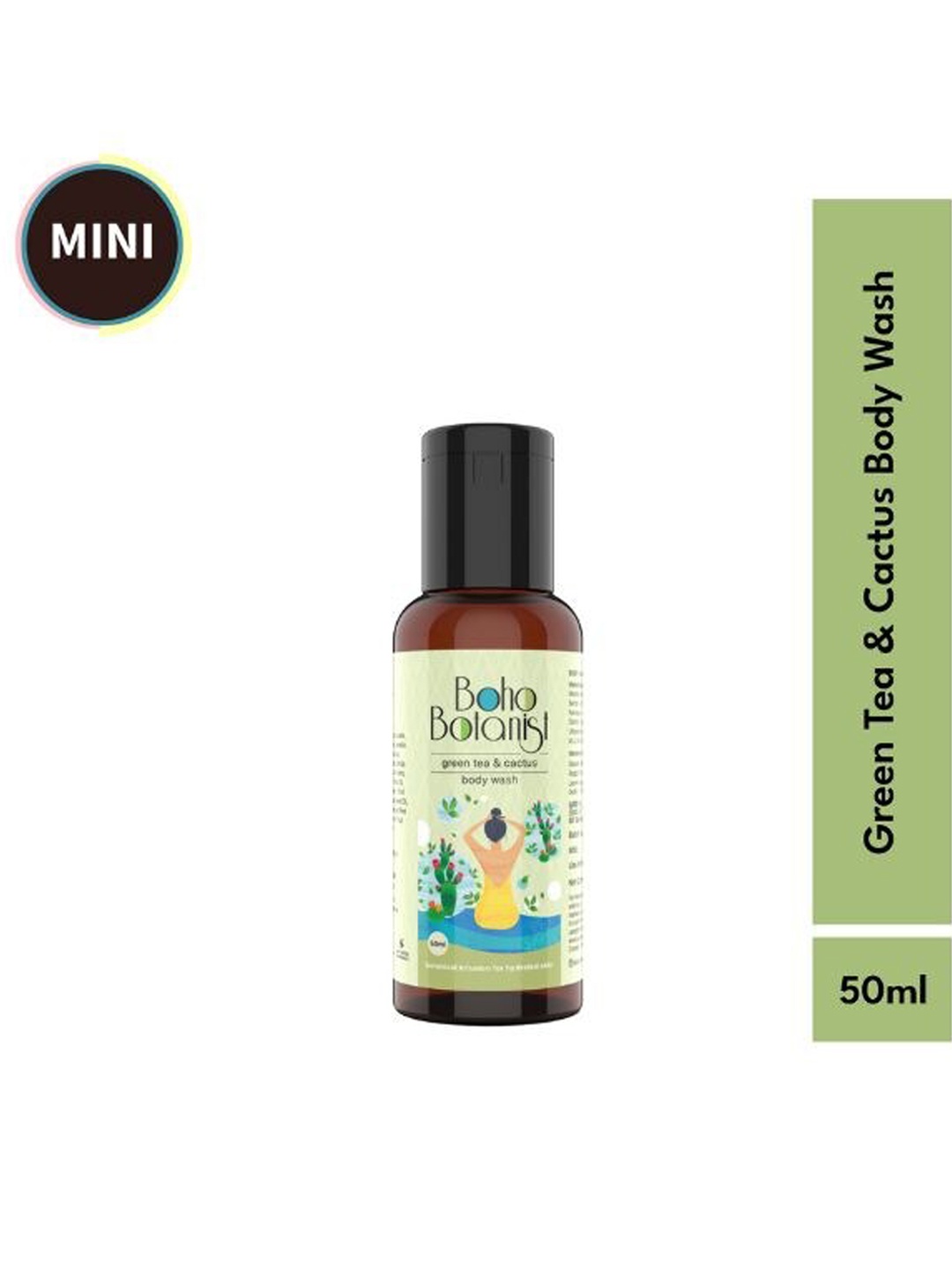

Boho Botanist Green Tea & Cactus Body Wash 50 ml, Yellow