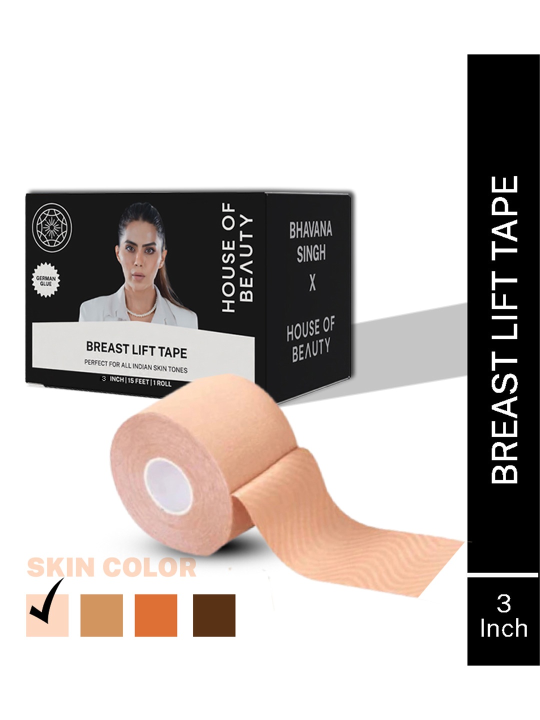 

House of Beauty Adhesive Breast Tape 3 Inches, Beige