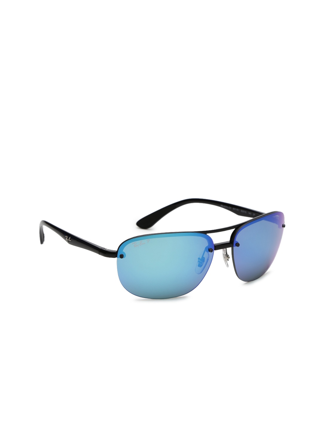 

Ray-Ban Men Mirrored Rectangle Sunglasses 0RB4275CH601, Blue