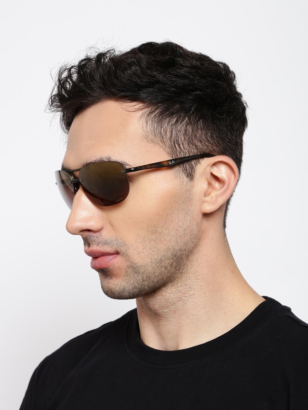 

Ray-Ban Men Rectangle Sunglasses 0RB4275CH710/6B63, Brown