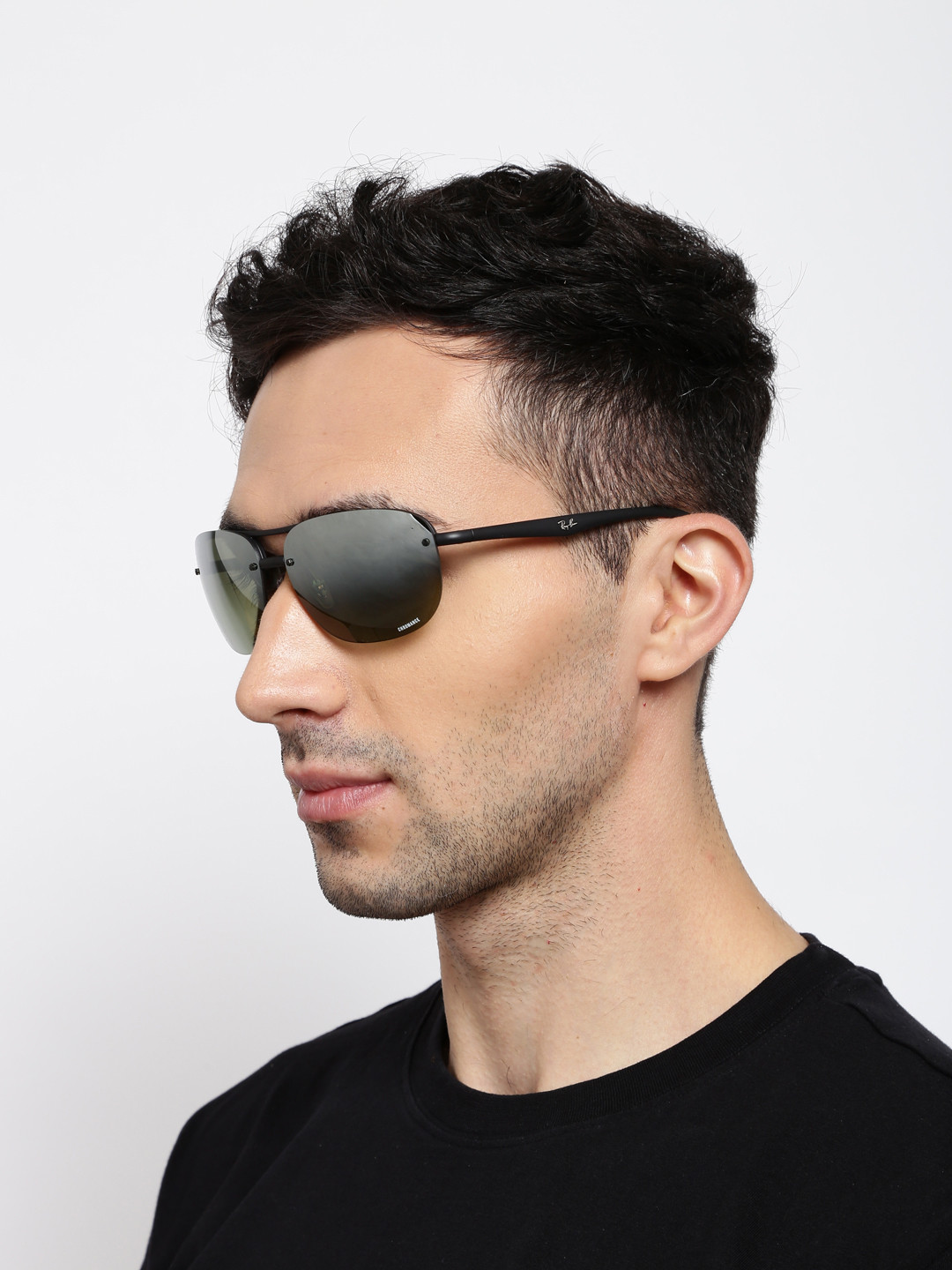 

Ray-Ban Men Rectangle Sunglasses 0RB4275CH601S5J63, Metallic