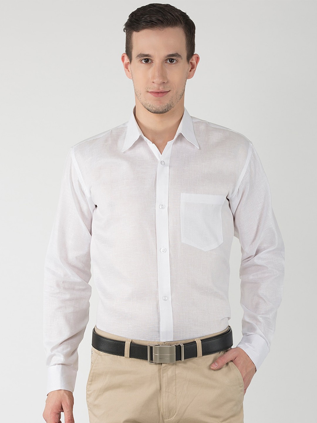 

RIAG Men White Full Sleeves Regular-Fit Formal Shirt
