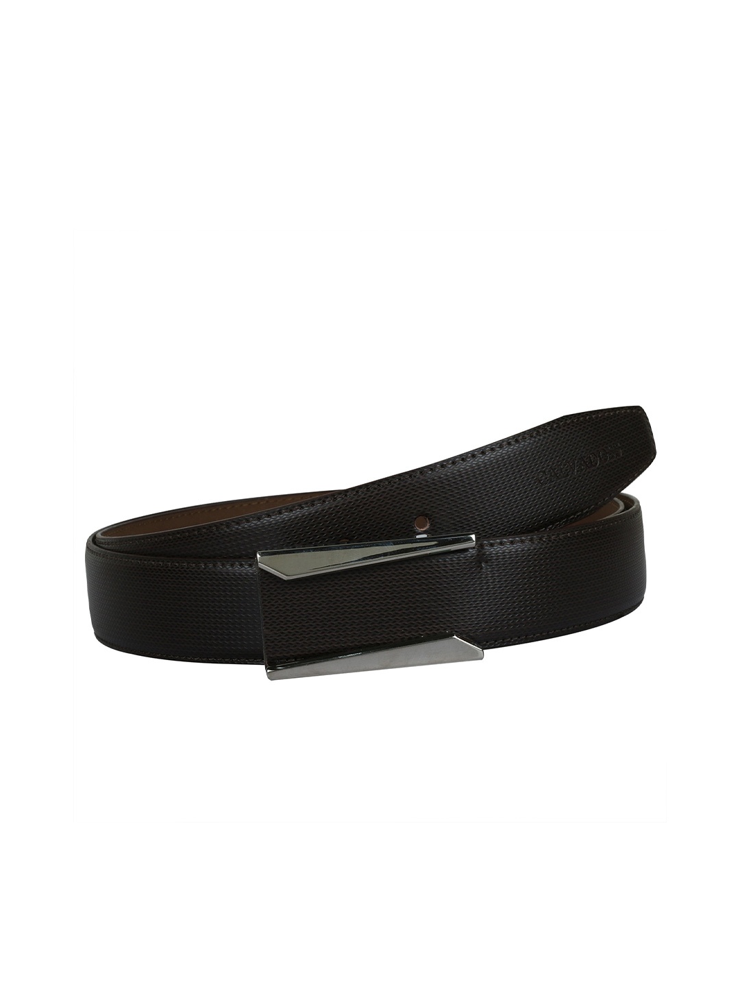

Calvadoss Men Textured PU Belt, Black
