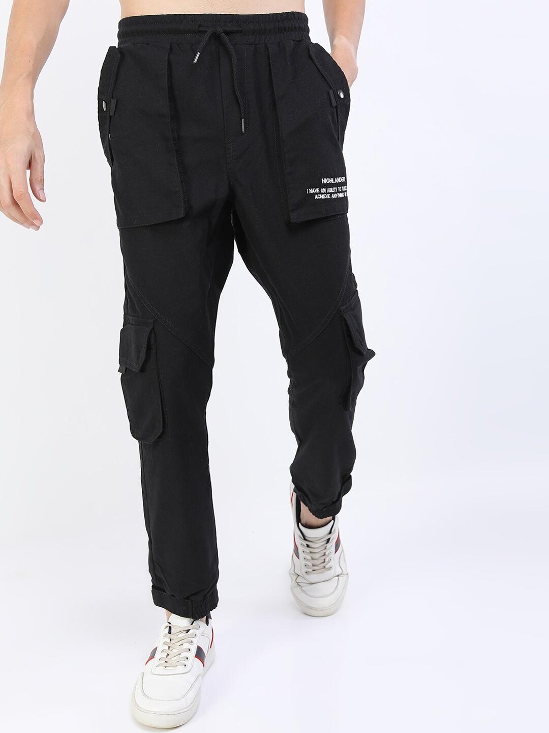 

HIGHLANDER Men Joggers Trousers, Black