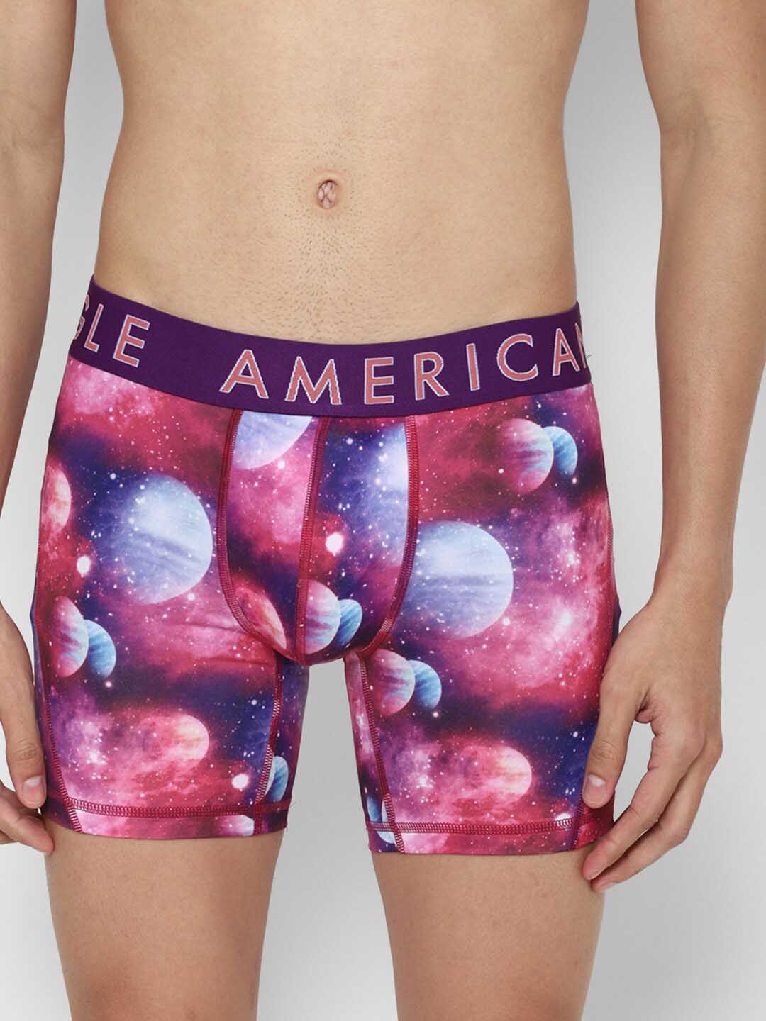 

AMERICAN EAGLE OUTFITTERS Men Purple Printed Anti Microbial Trunks WEE0232704500