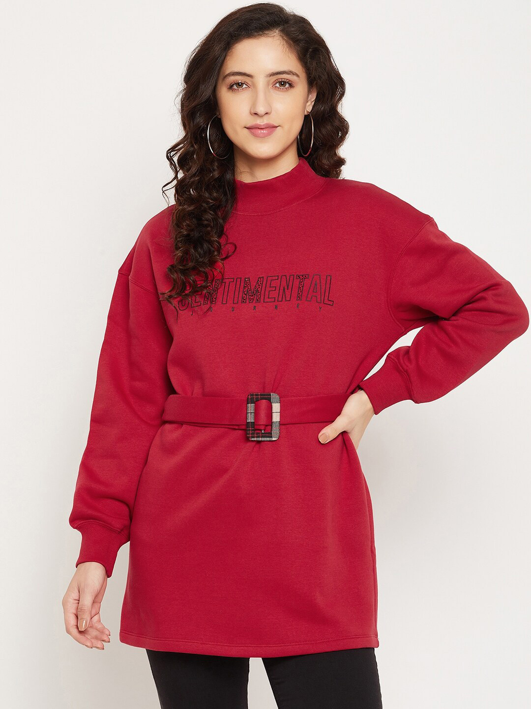 

CAMLA Women Red Printed Sweatshirt