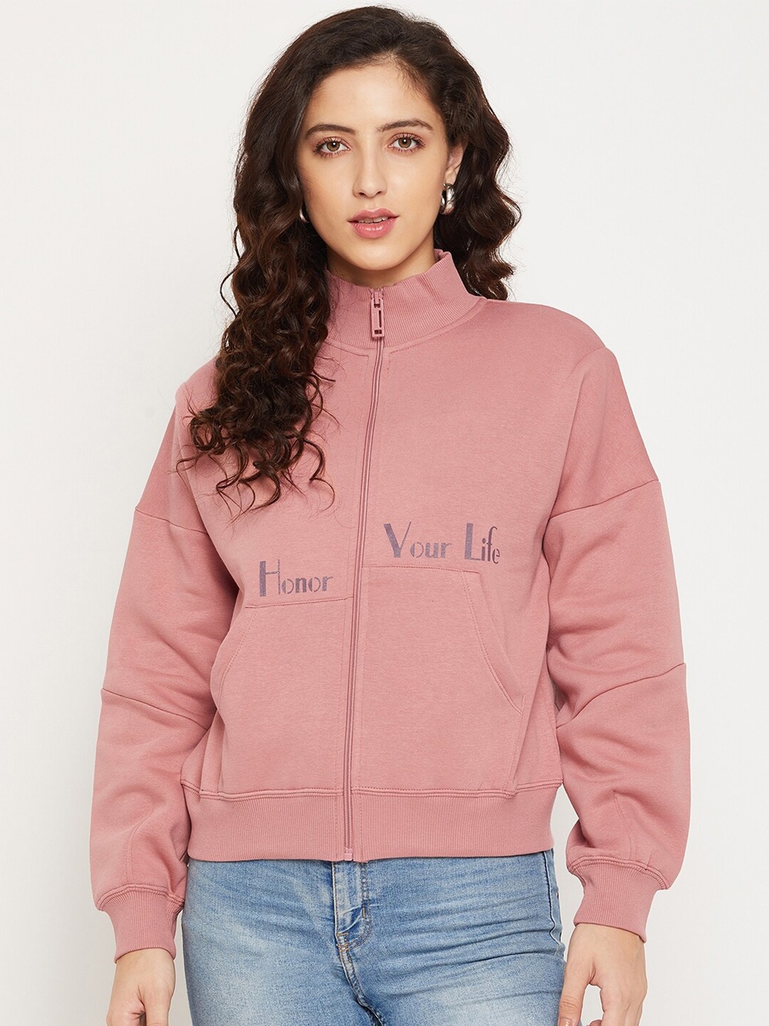 

CAMLA Women Maroon Printed Sweatshirt