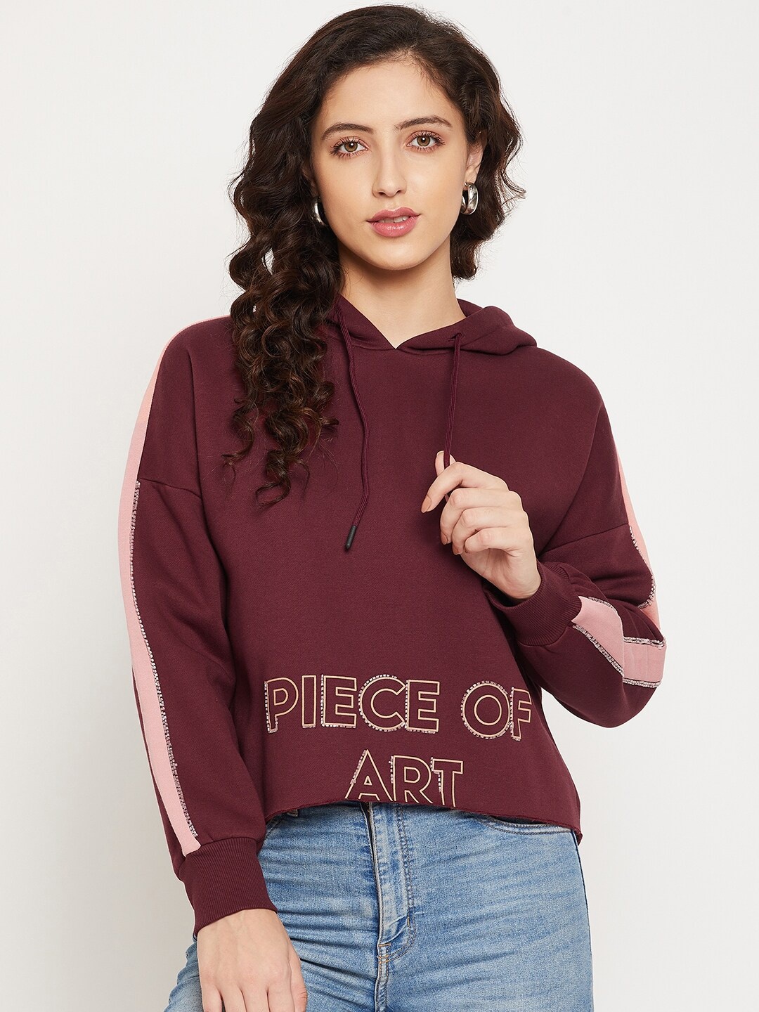 

CAMLA Women Red Maroon Sweatshirt