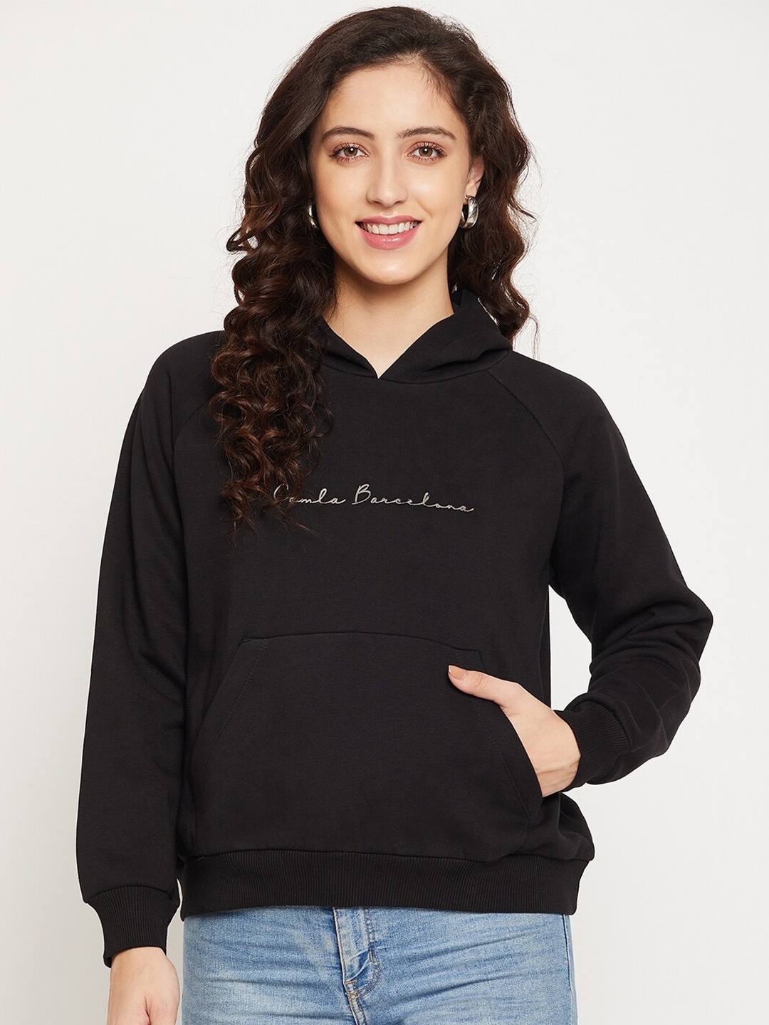 

CAMLA Women Black Printed Sweatshirt