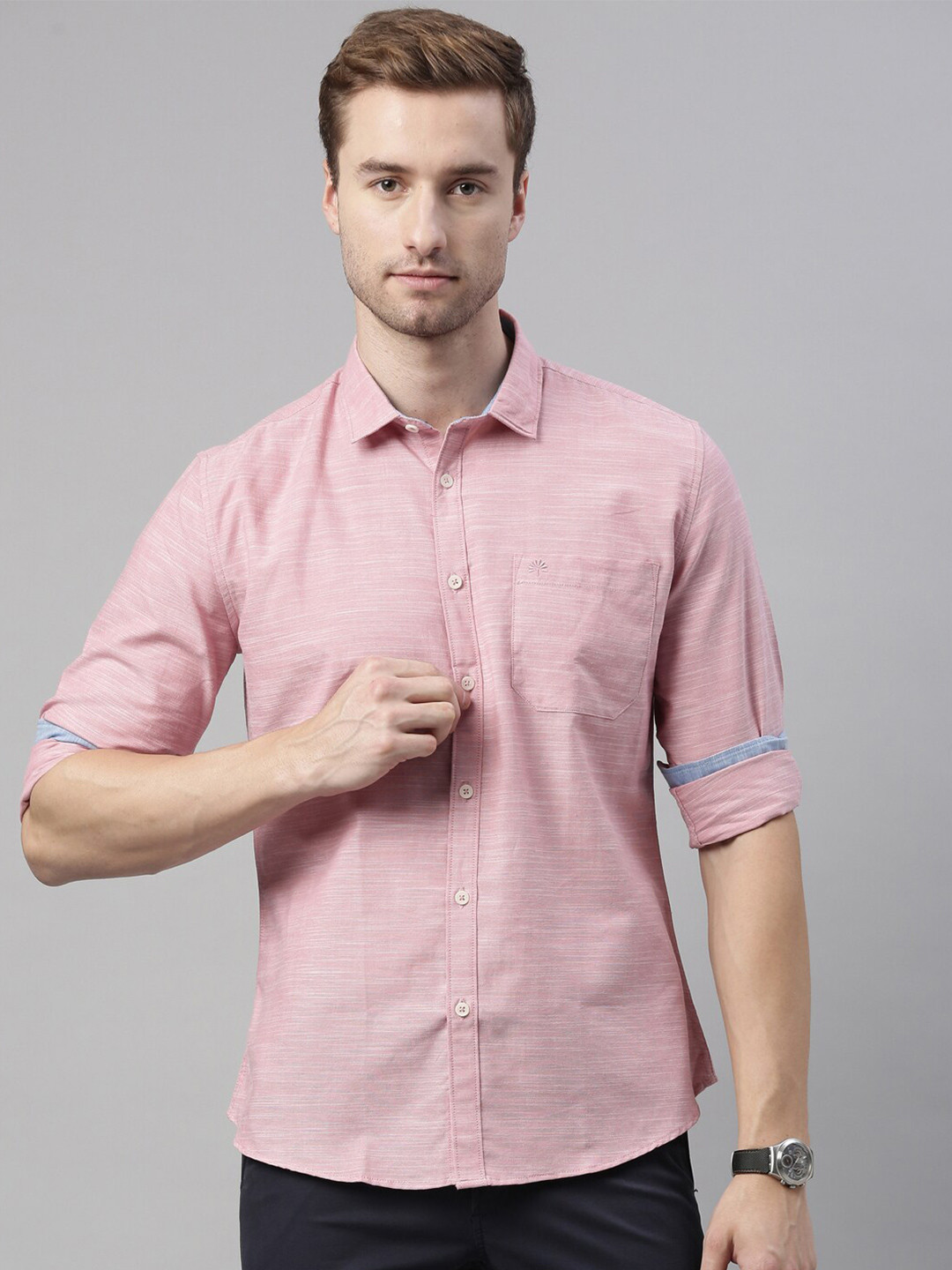

Chennis Men Red Slim Fit Casual Shirt