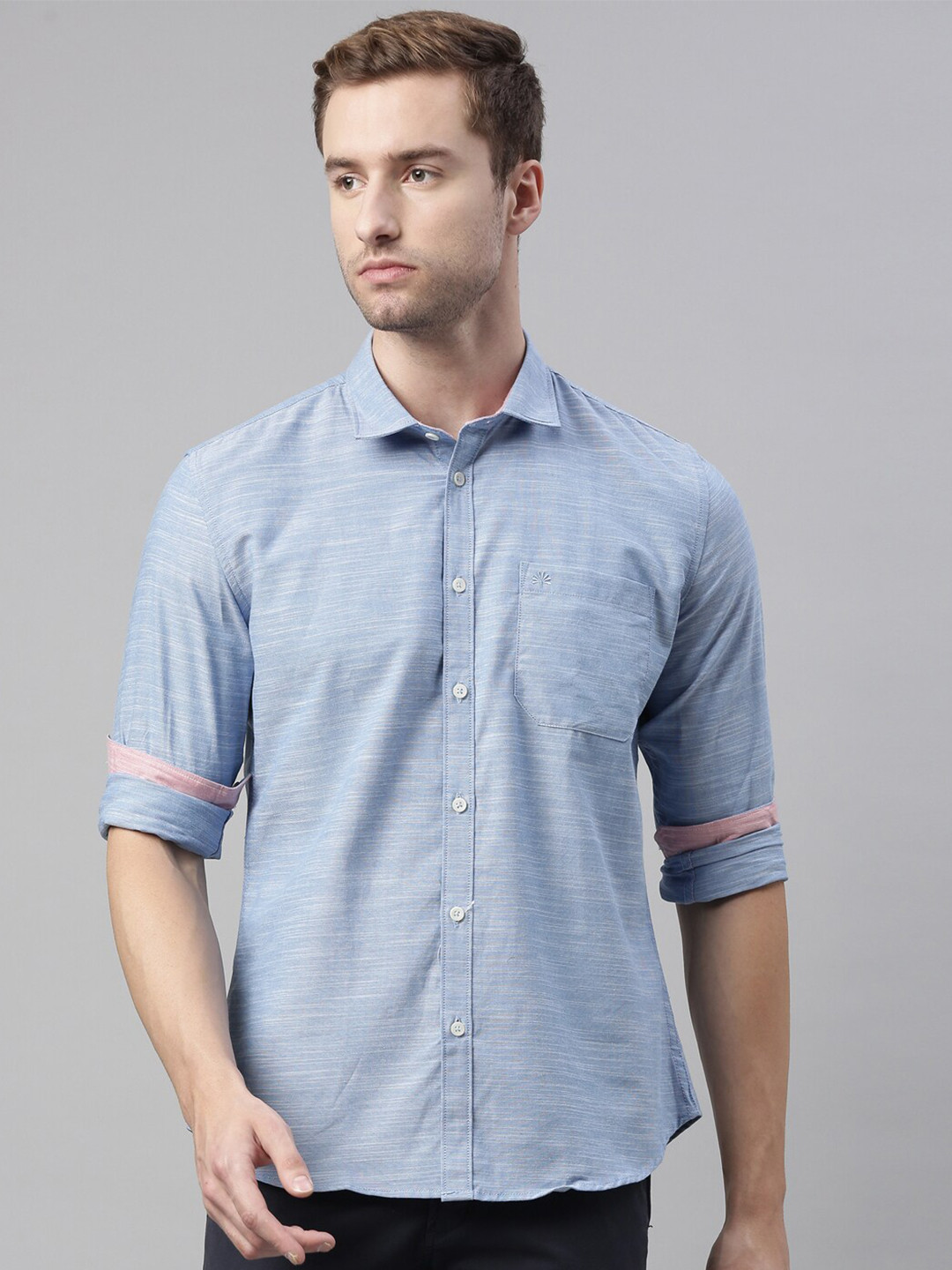 

Chennis Men Blue Slim Fit Casual Shirt