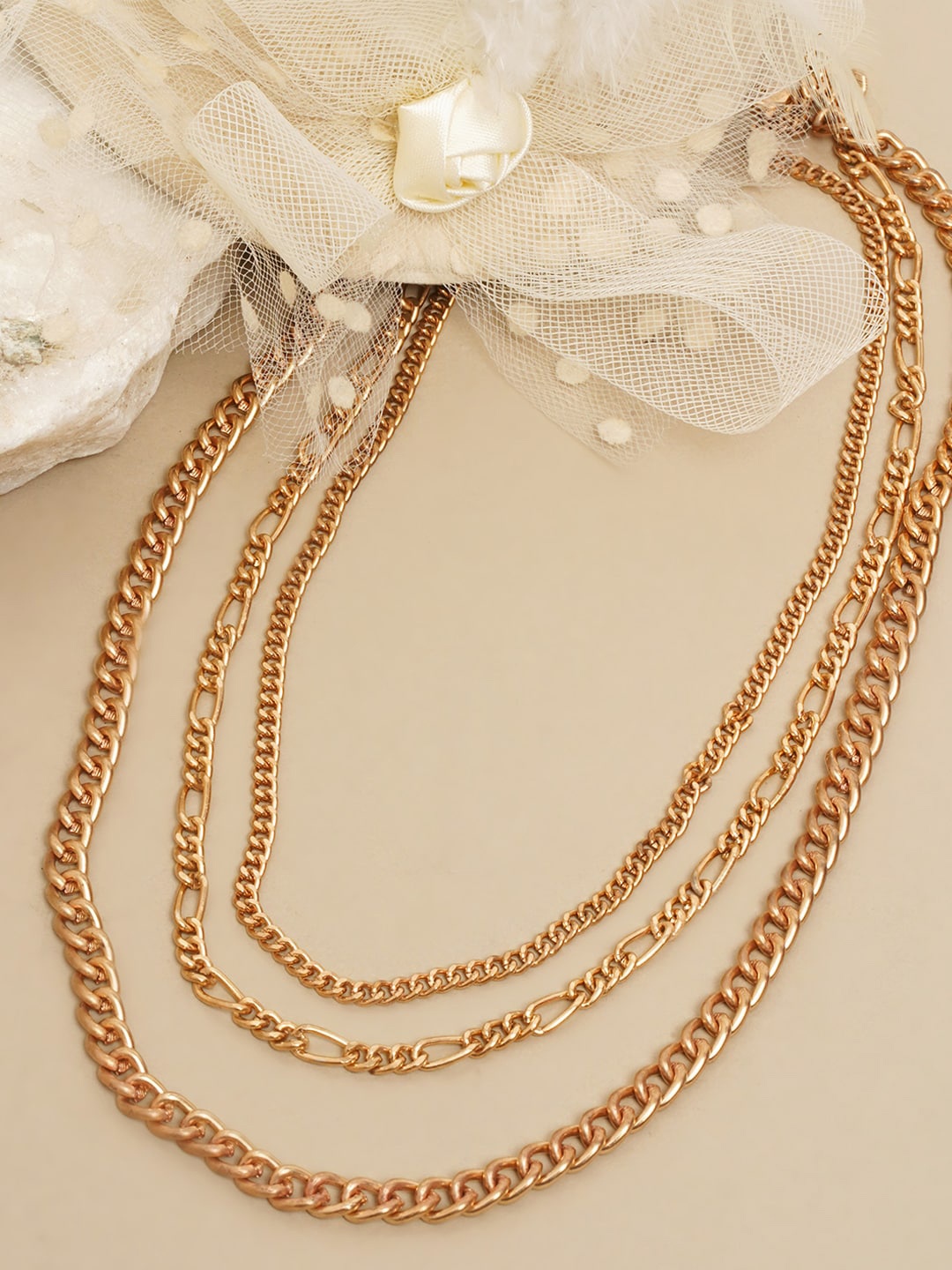 

DressBerry Women Rose Gold Brass Rose Gold-Plated Necklace