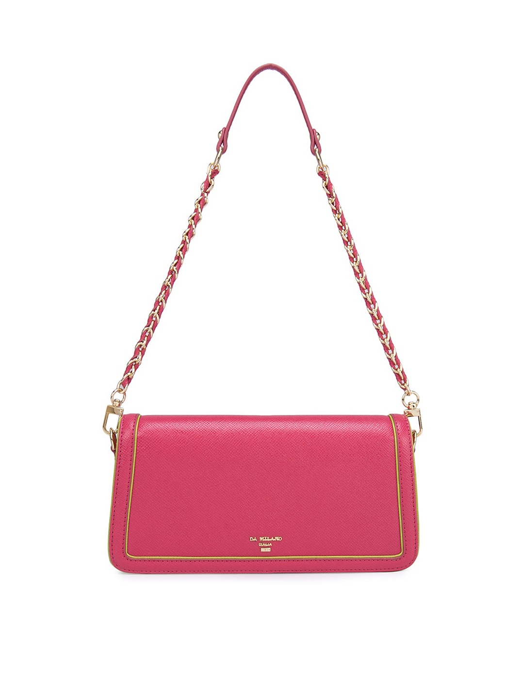 

Da Milano Pink Leather Structured Shoulder Bag