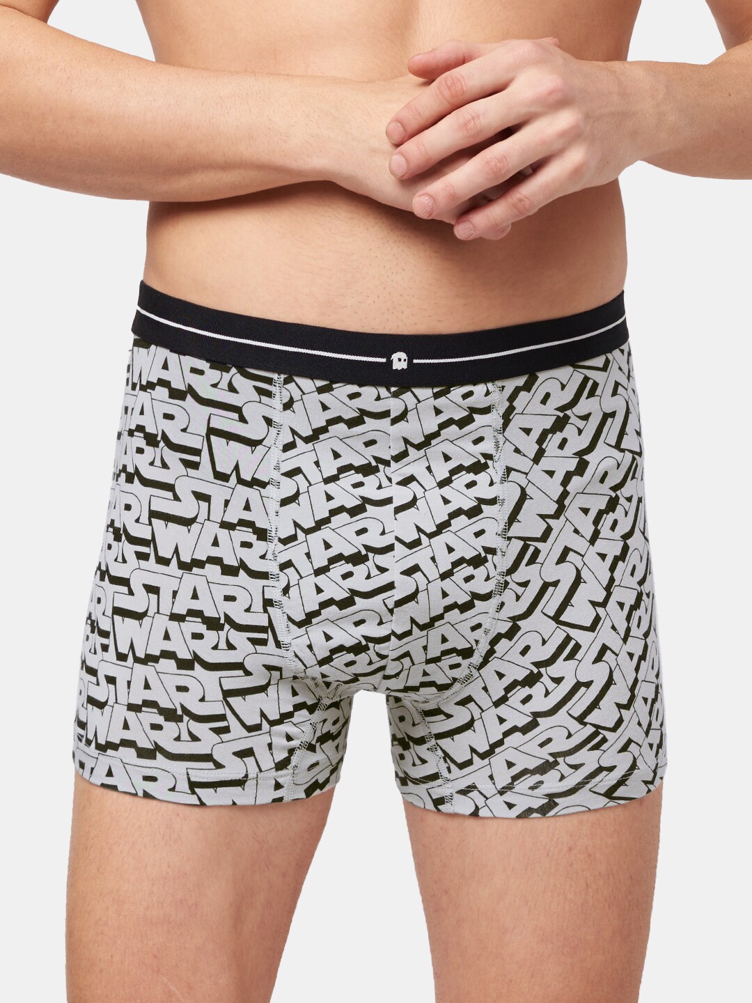 

The Souled Store Men Grey & Black Star Wars Printed Trunks 194554