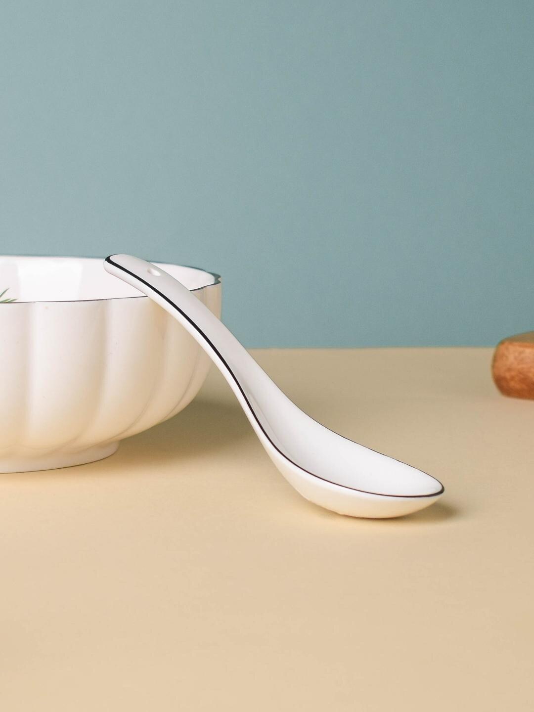 

Nestasia White Classic Ceramic Soup Spoon