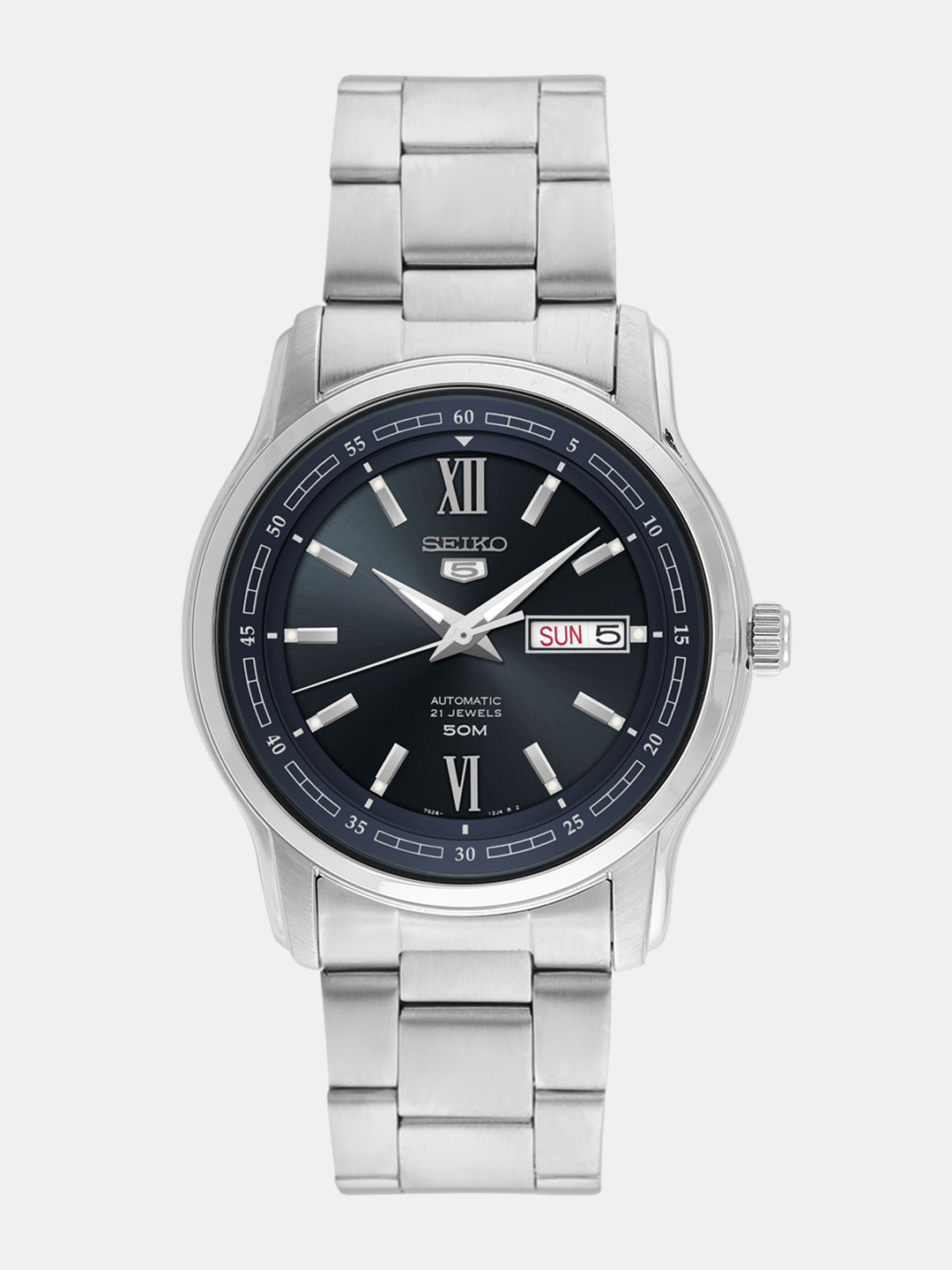 

SEIKO Men Navy Dial Watch SNKP17K1, Navy blue