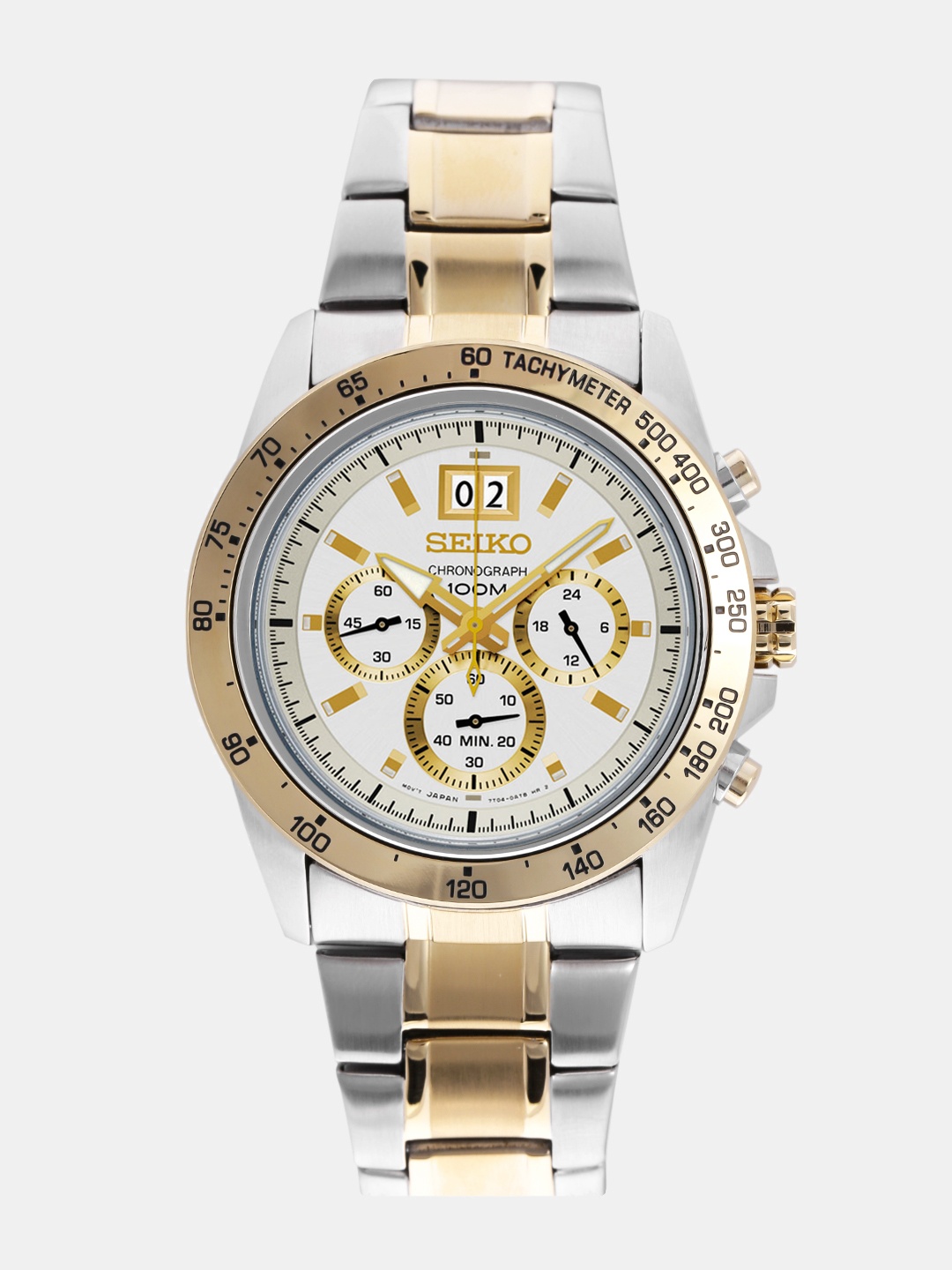 

SEIKO Men Silver-Toned Chronograph Dial Watch SPC228P1