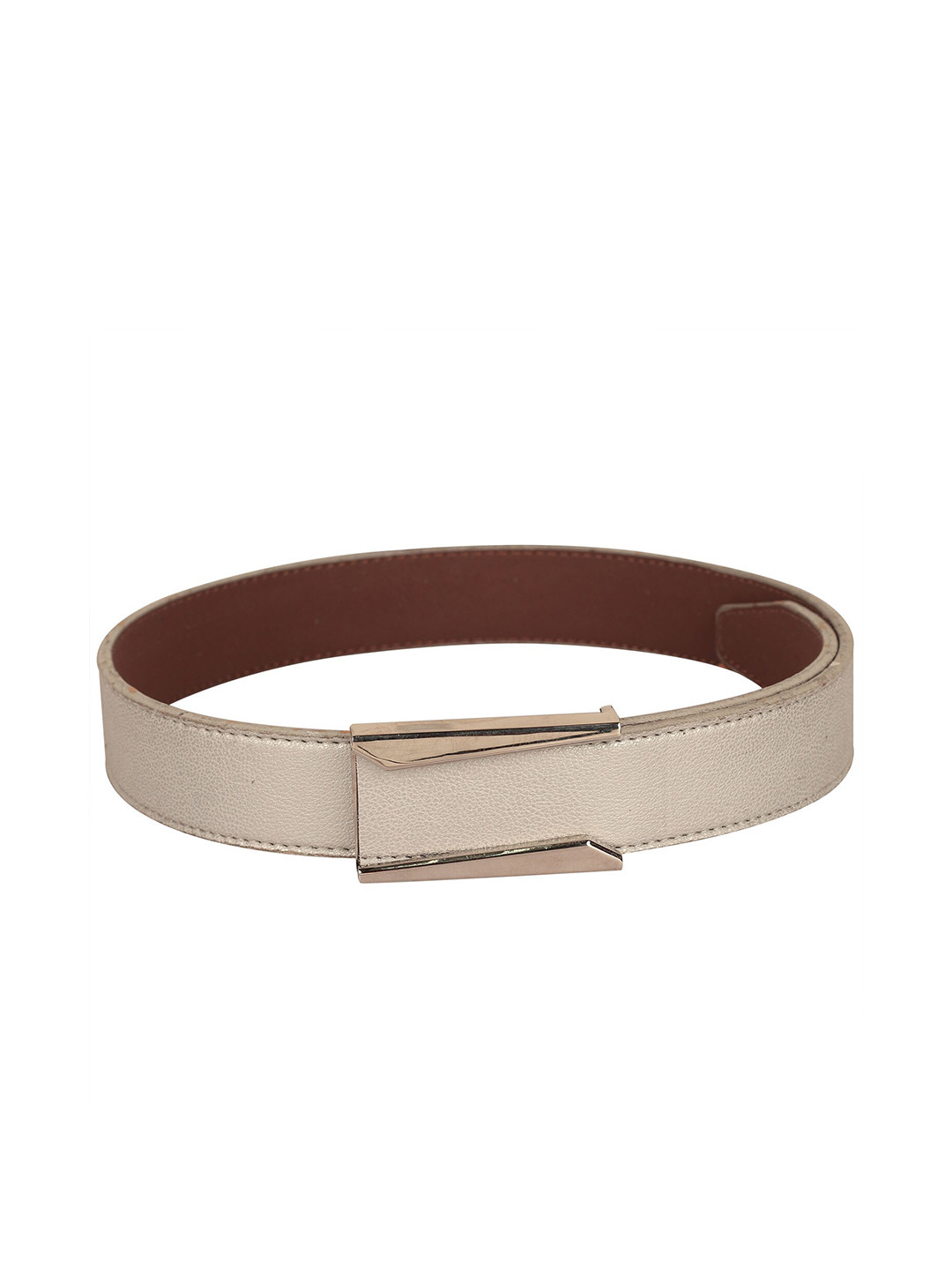 

Calvadoss Men Textured PU Belt, Silver