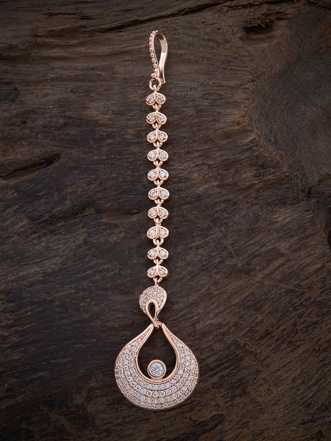 

Kushal's Fashion Jewellery Women White Cubic Zirconia Maang Tikka
