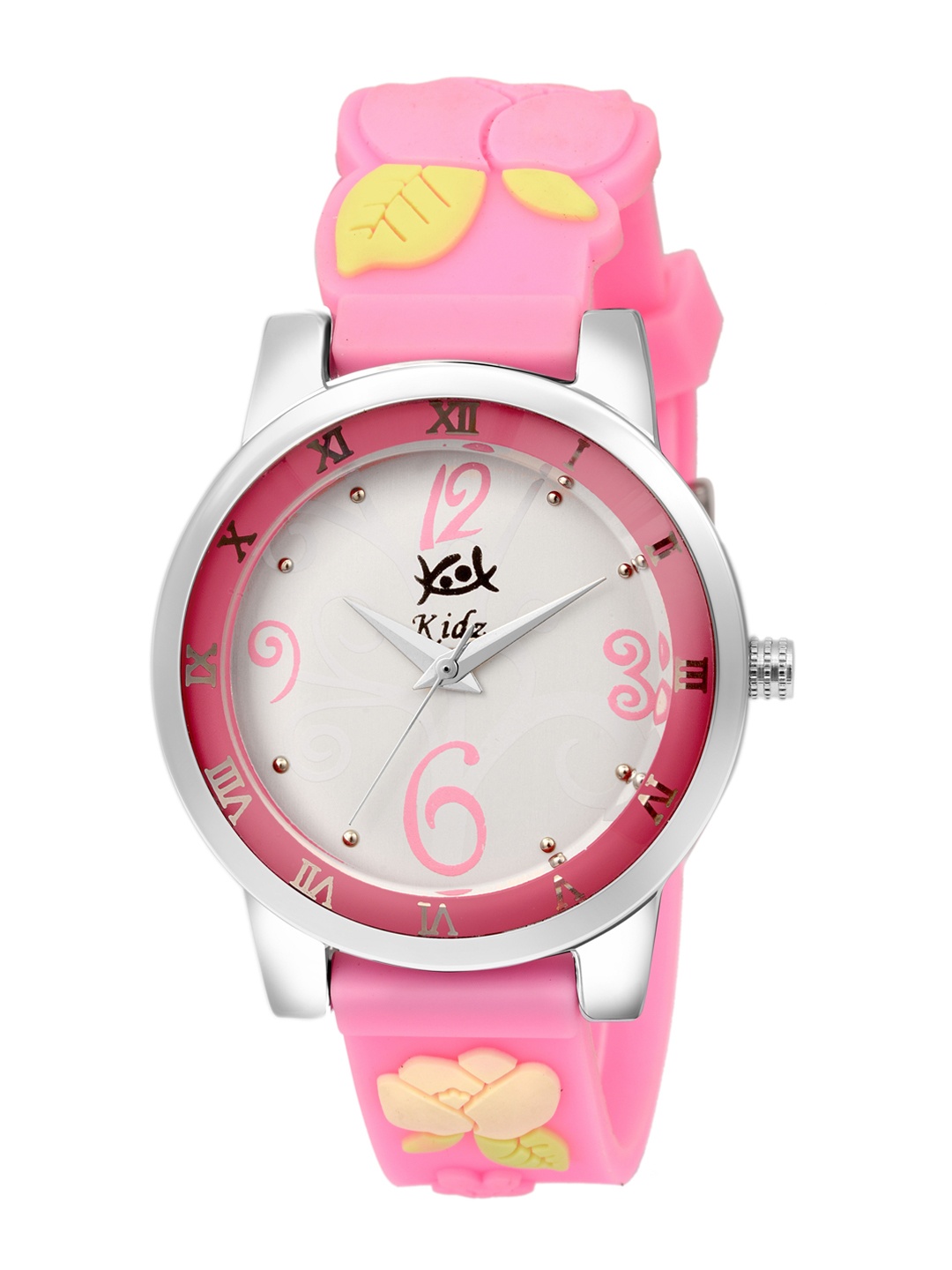 

Kool Kidz Kids White Printed Dial & Pink Straps Analogue Watch