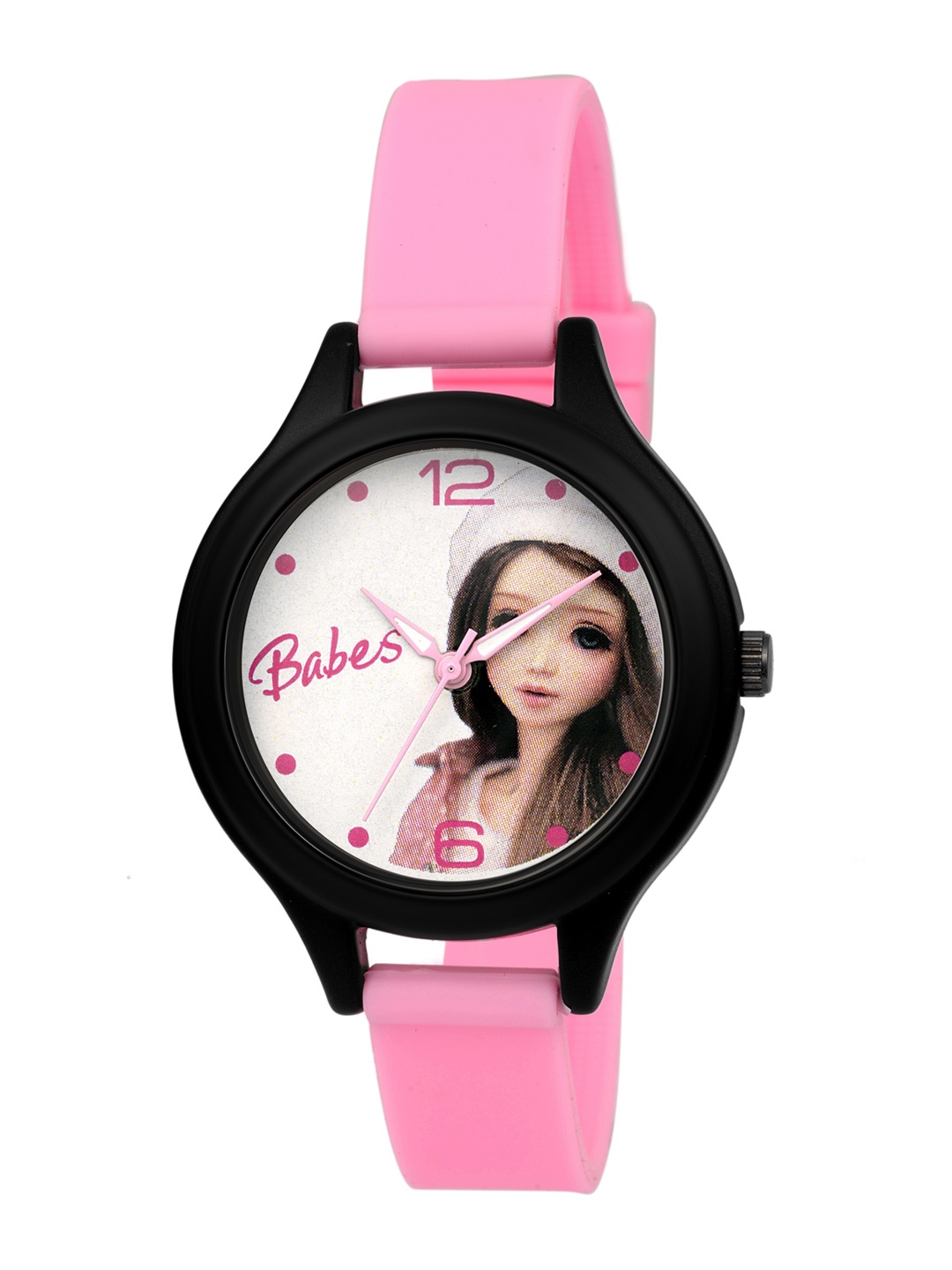 

Kool Kidz Unisex Kids White Printed Dial & Pink Straps Analogue Watch