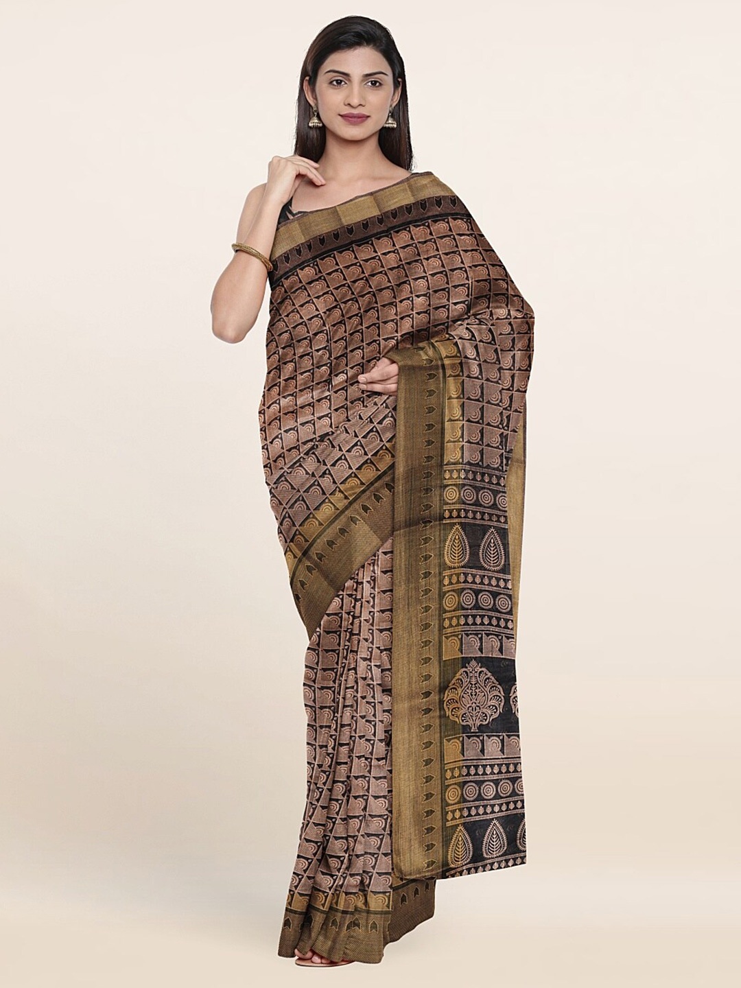 

Pothys Black & Brown Saree