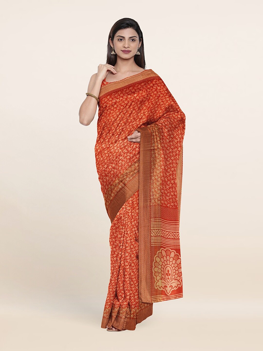 

Pothys Red Floral Saree