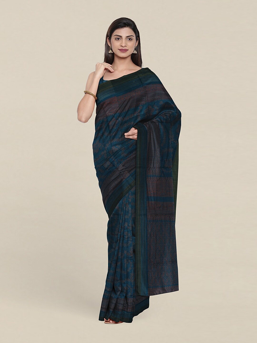 

Pothys Blue Floral Saree