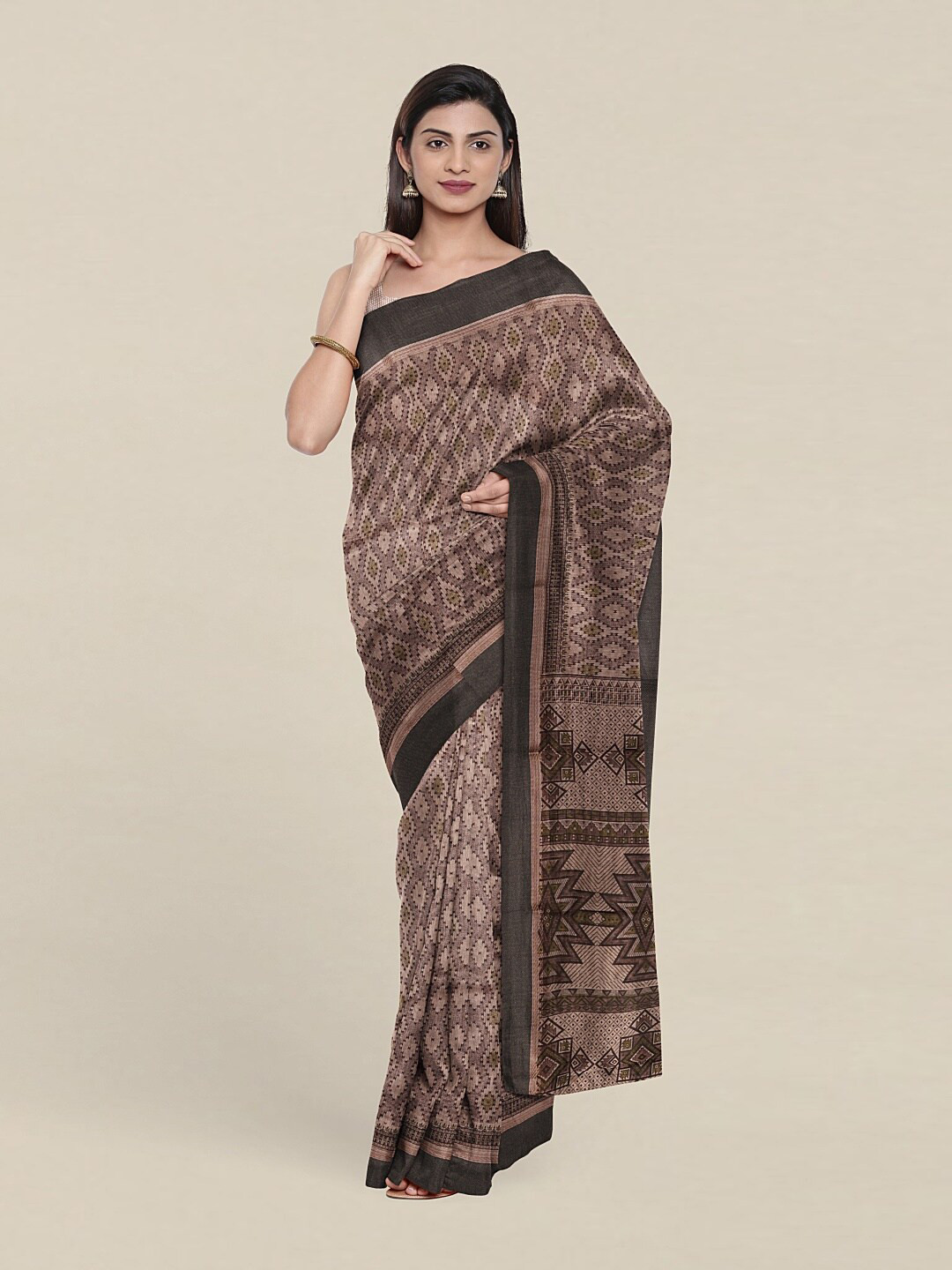 

Pothys Brown & Grey Saree