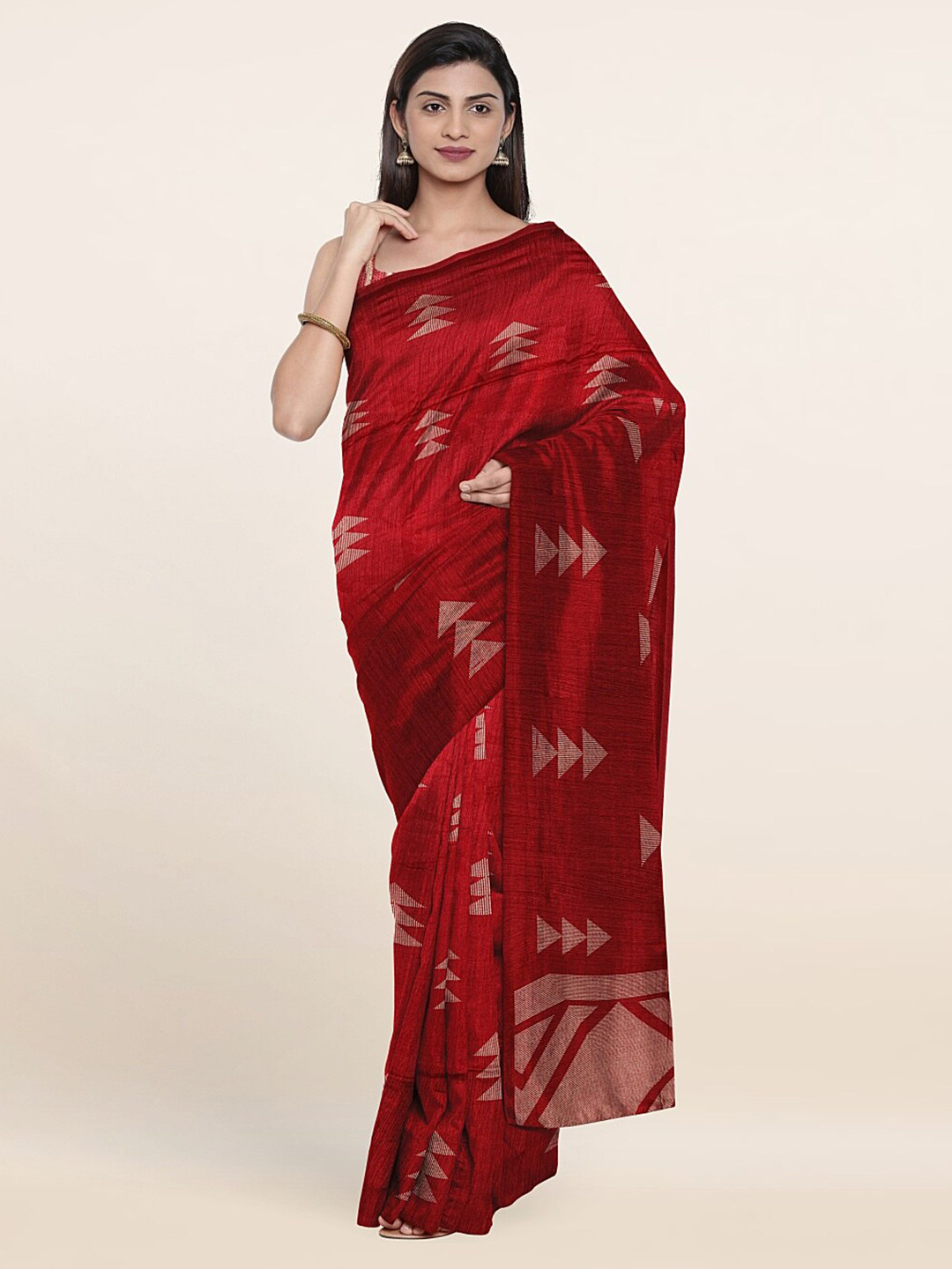 

Pothys Maroon Printed Saree