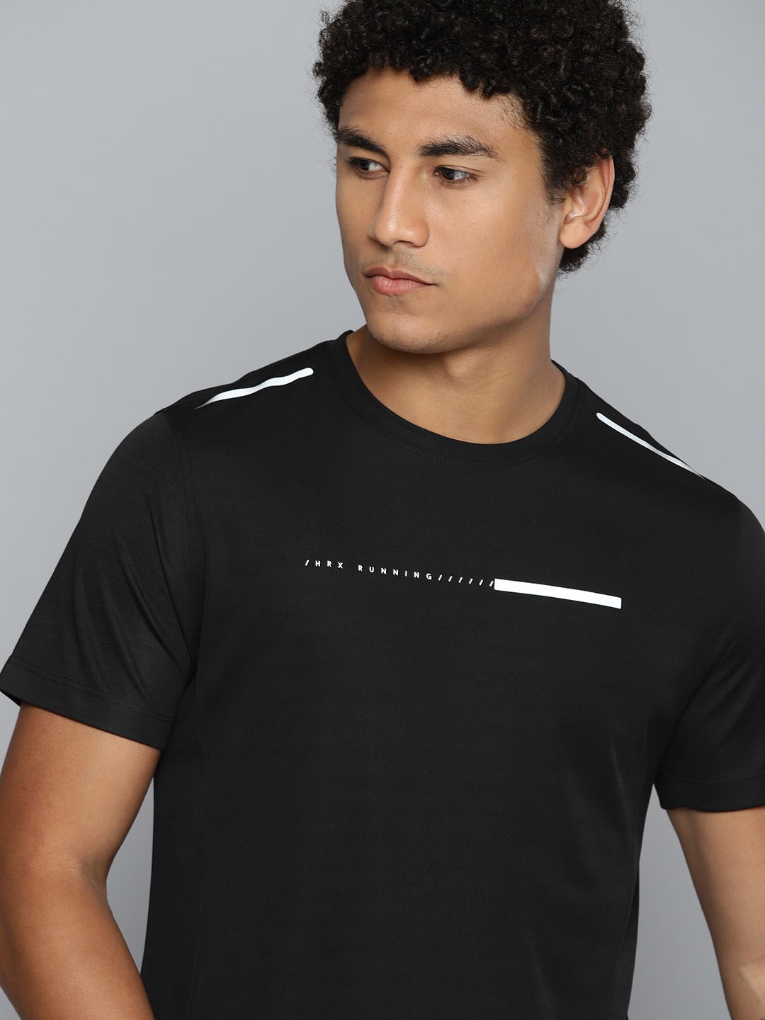 

HRX by Hrithik Roshan Men Black T-shirt
