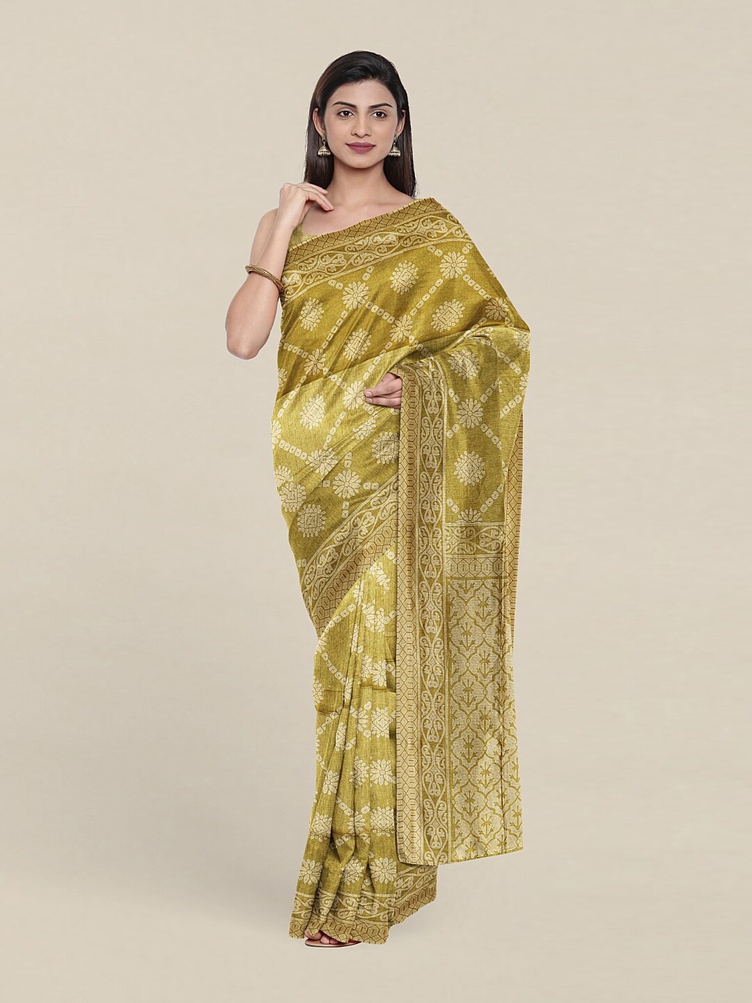 

Pothys Green Floral Saree