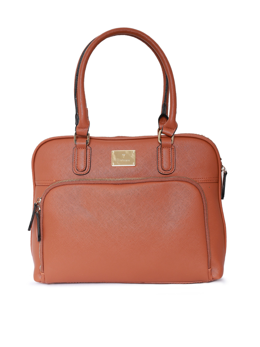 

Van Heusen Brown Solid Handheld Bag