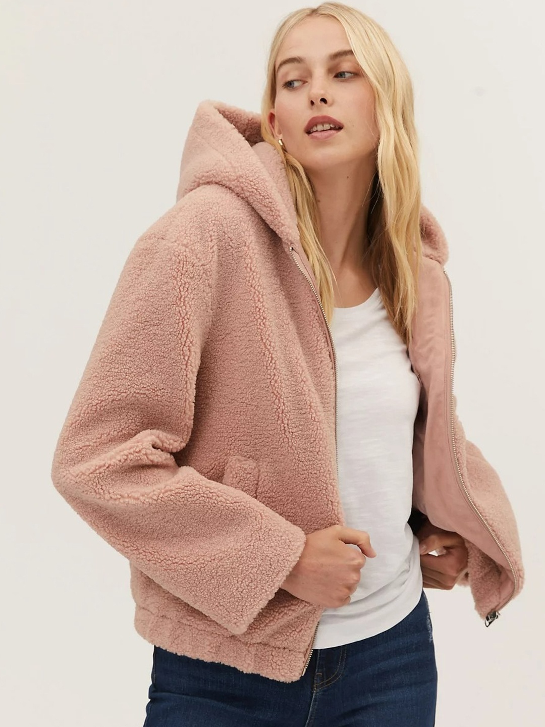 

Marks & Spencer Women Pink Longline Tailored Jacket