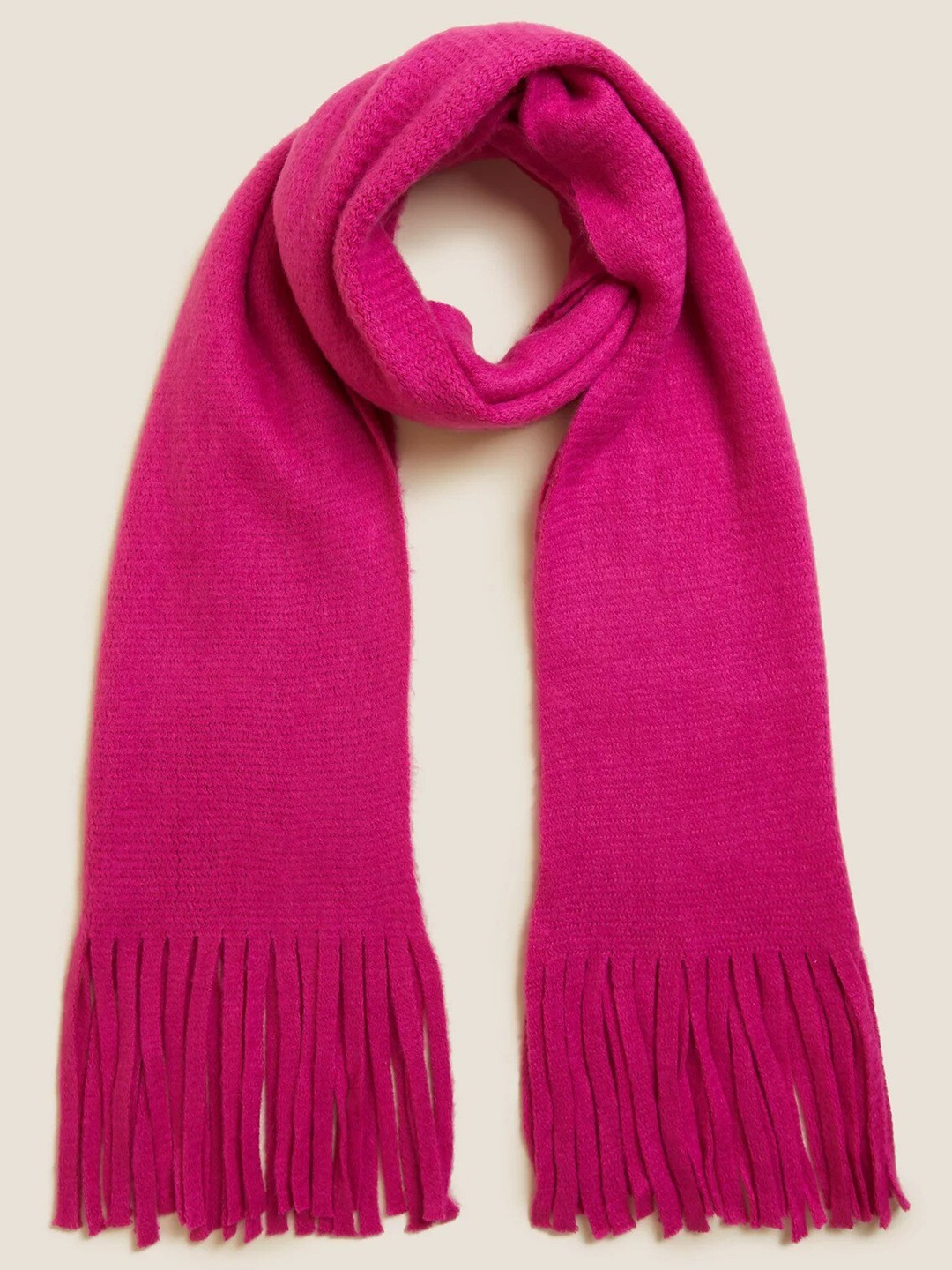

Marks & Spencer Women Pink Solid Scarf