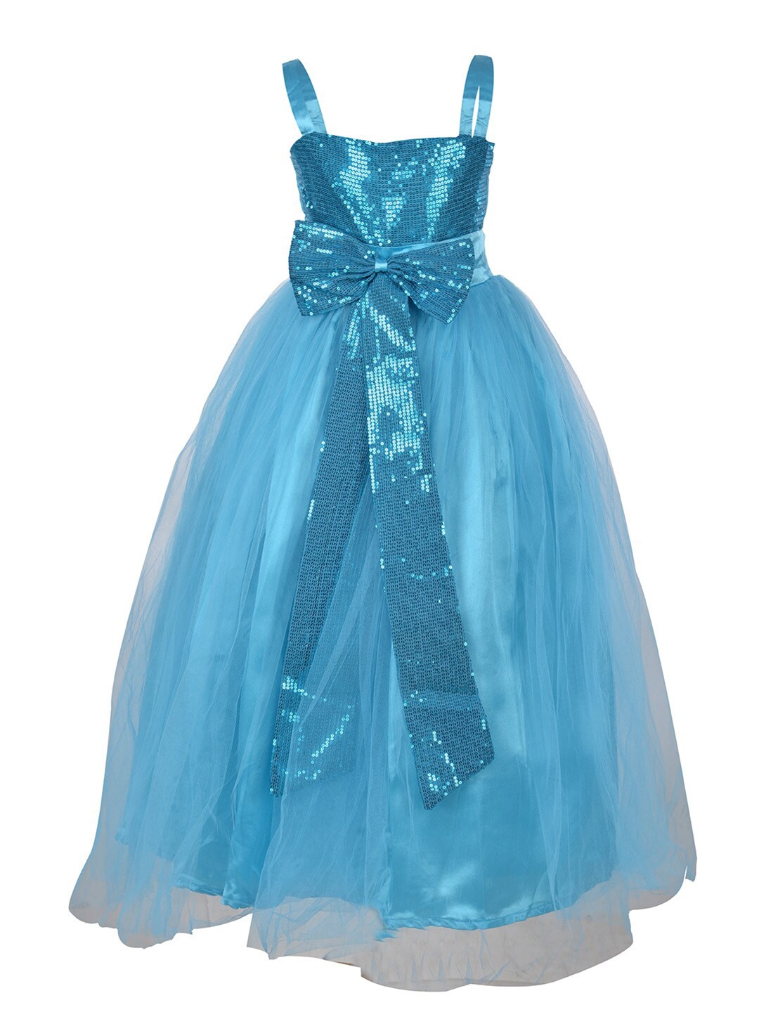 

Samsara Couture Turquoise Blue Embellished Net Dress