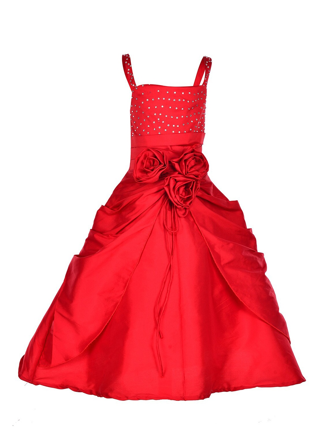 

Samsara Couture Red Net Maxi Dress