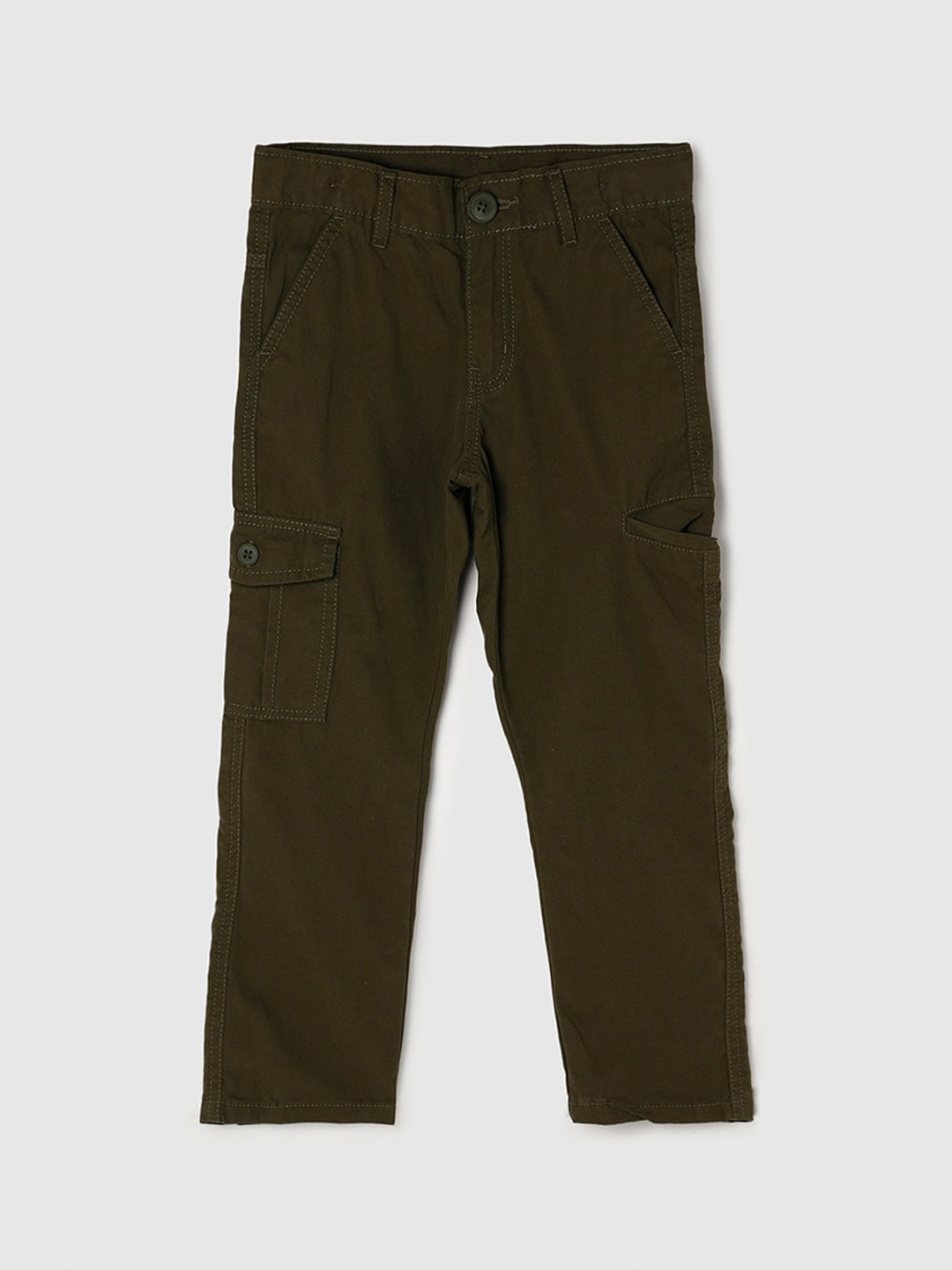 

max Boys Cargos Trousers, Green