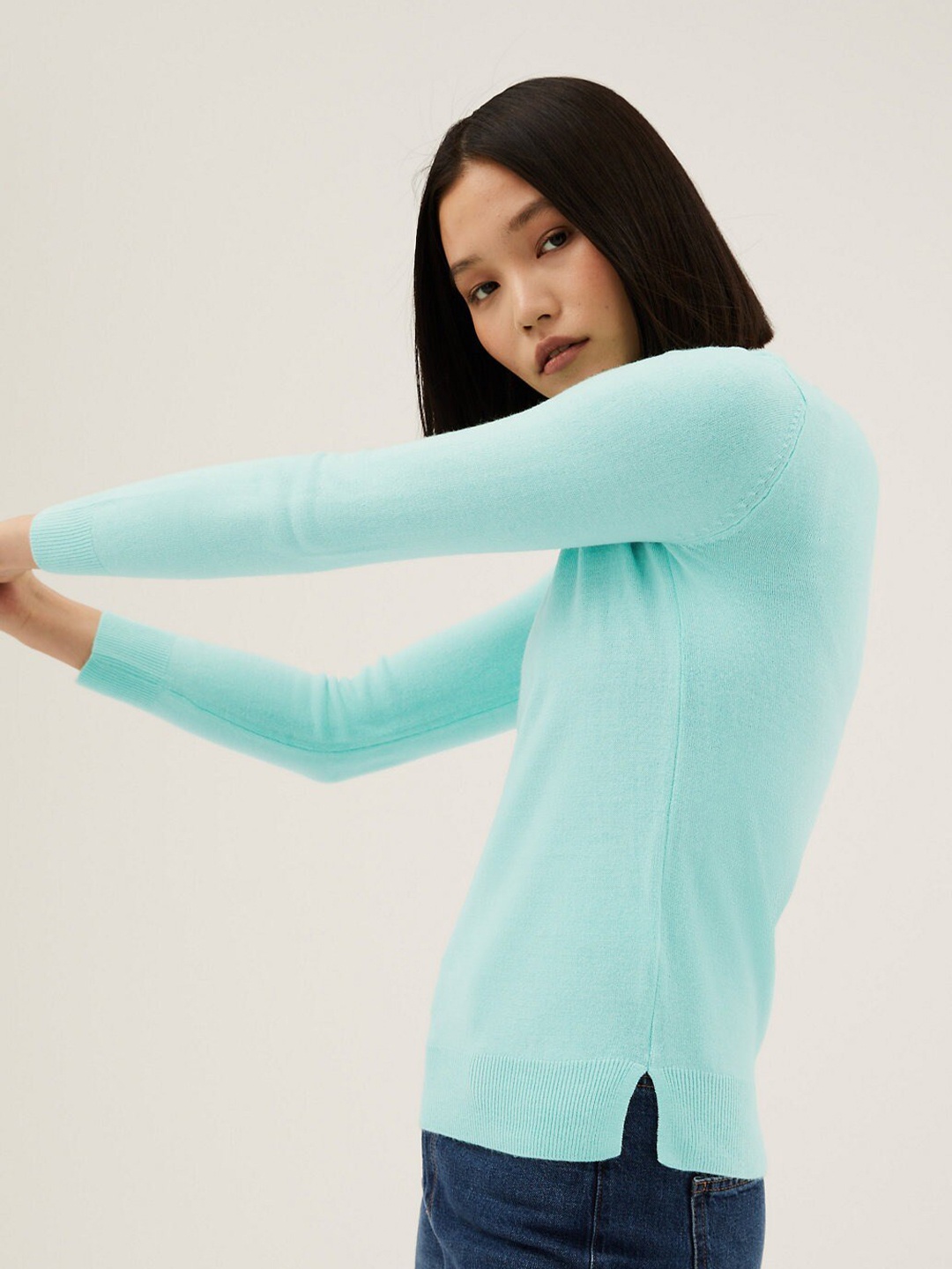 

Marks & Spencer Women Green Pullover