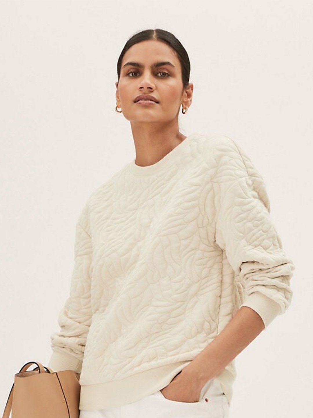 

Marks & Spencer Women Beige Sweatshirt
