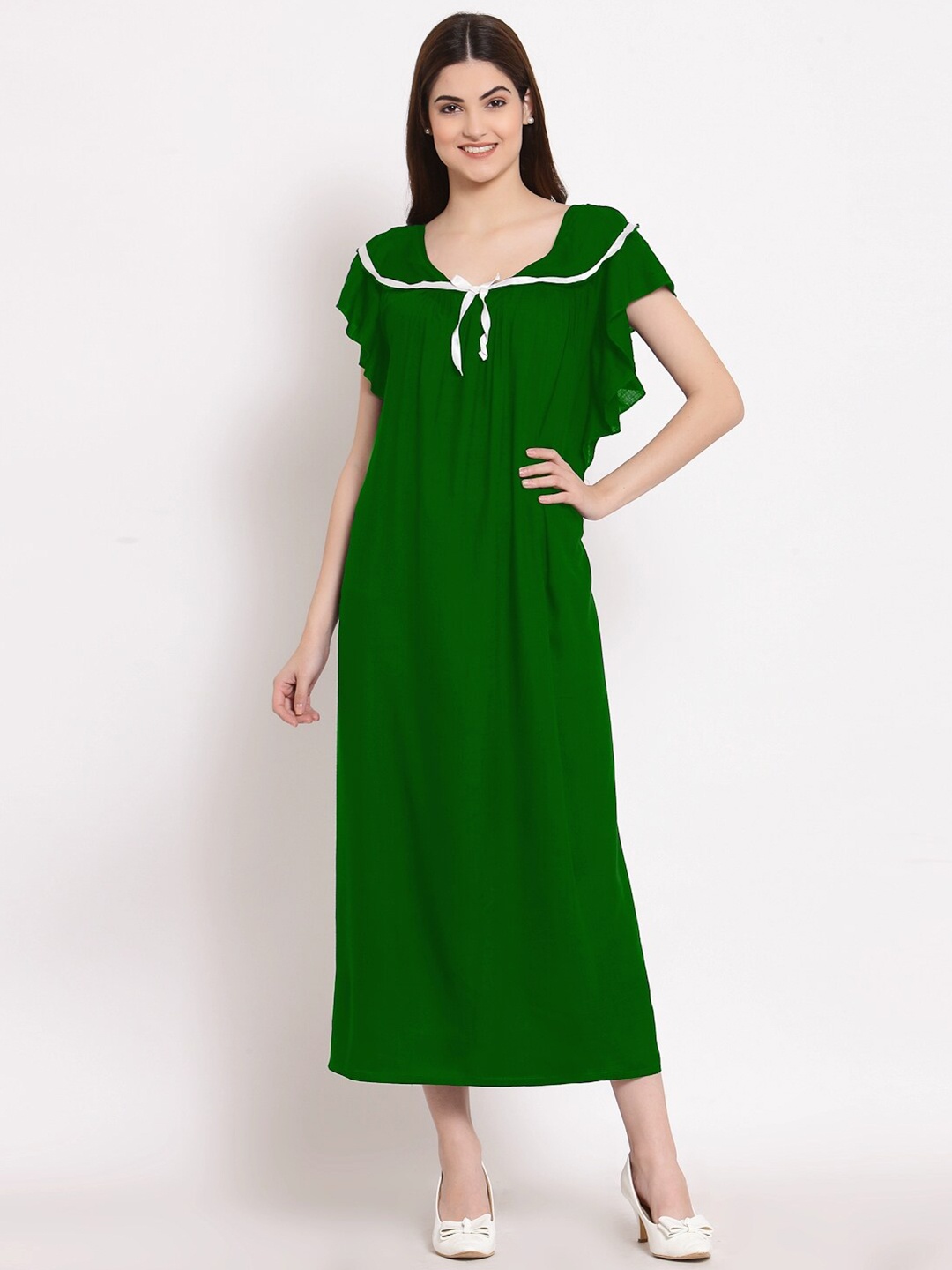 

PATRORNA Green Maxi Nightdress