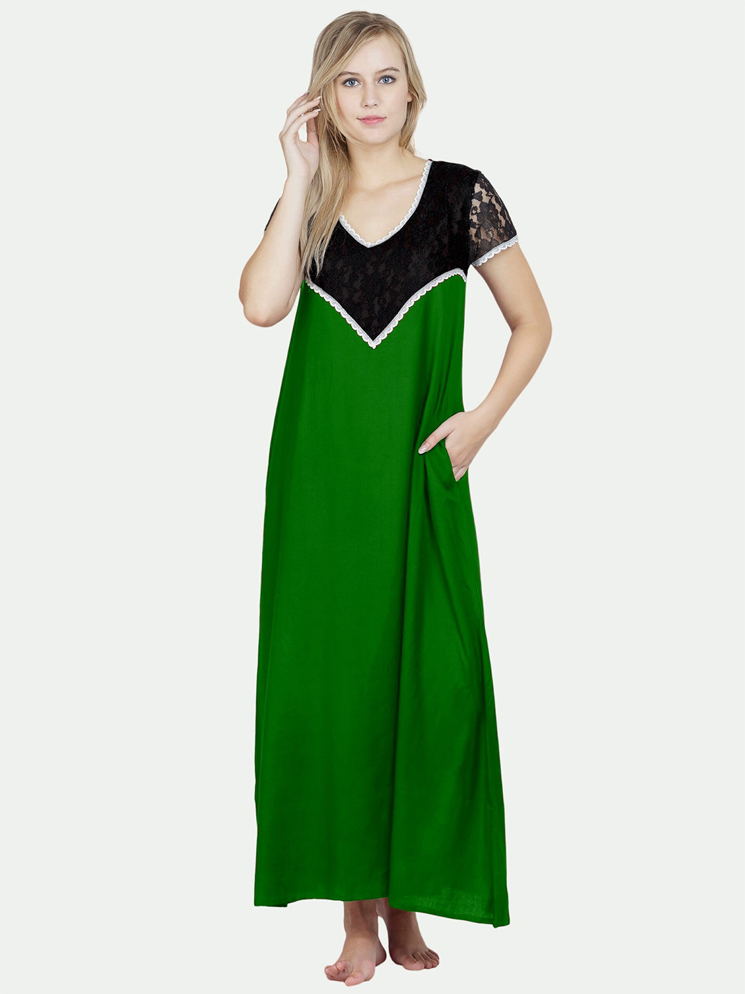 

PATRORNA Green Maxi Nightdress