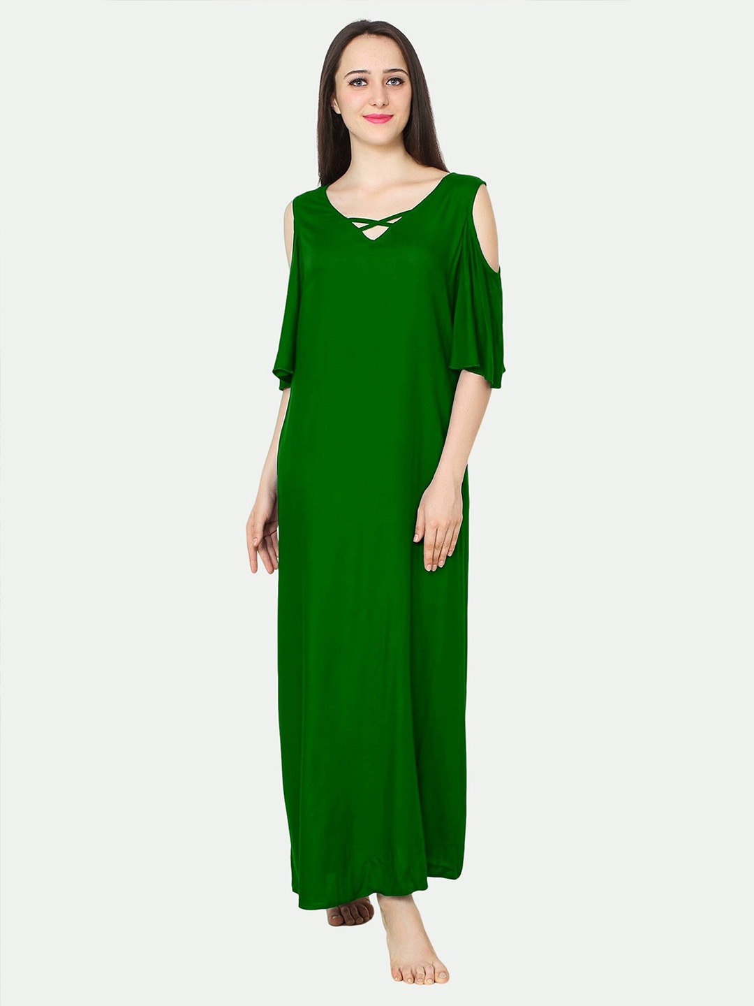 

PATRORNA Green Maxi Nightdress