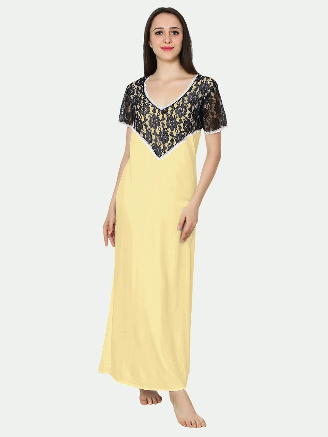 

PATRORNA Gold-Toned Maxi Nightdress
