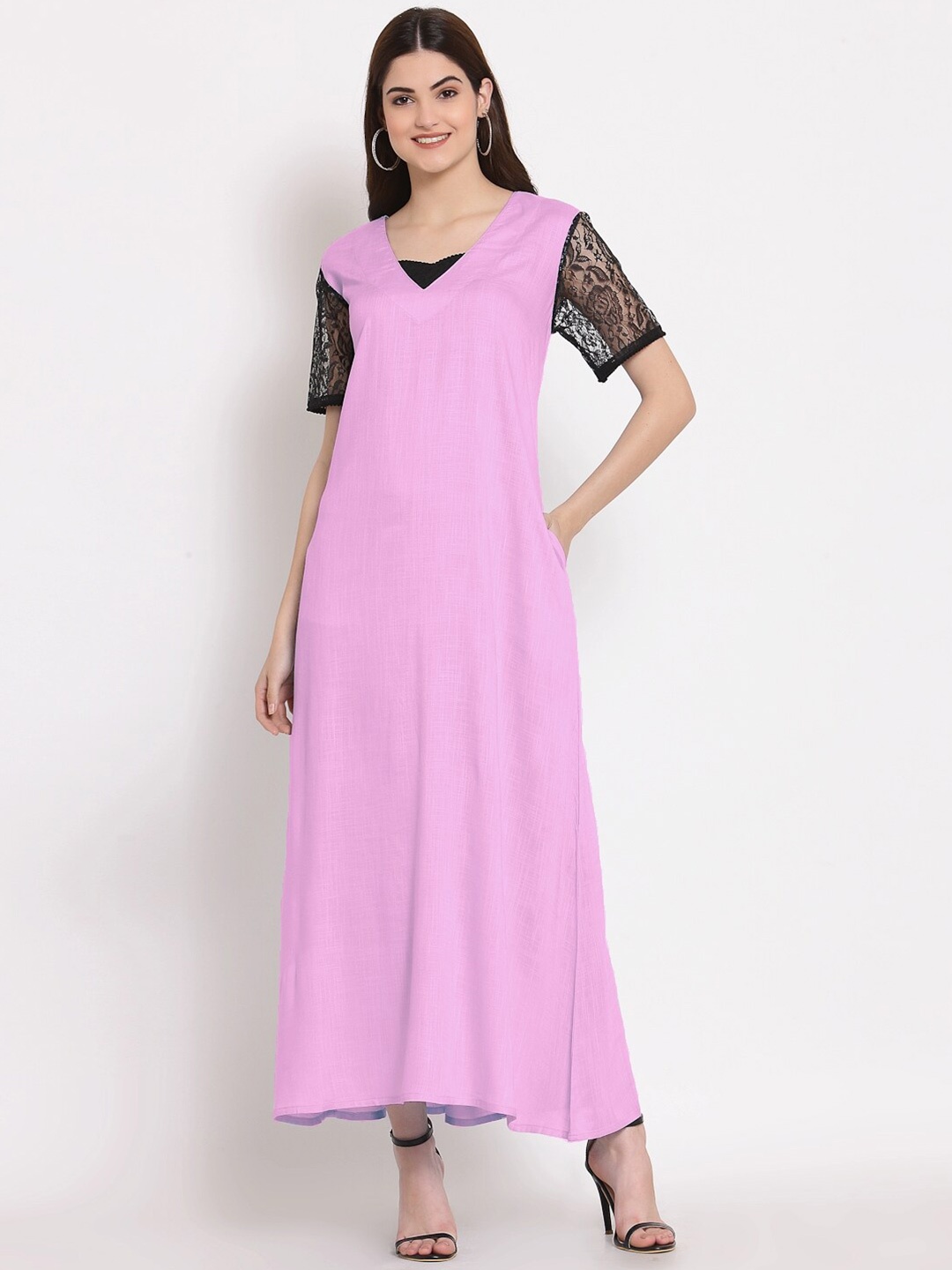 

PATRORNA Pink Maxi Nightdress