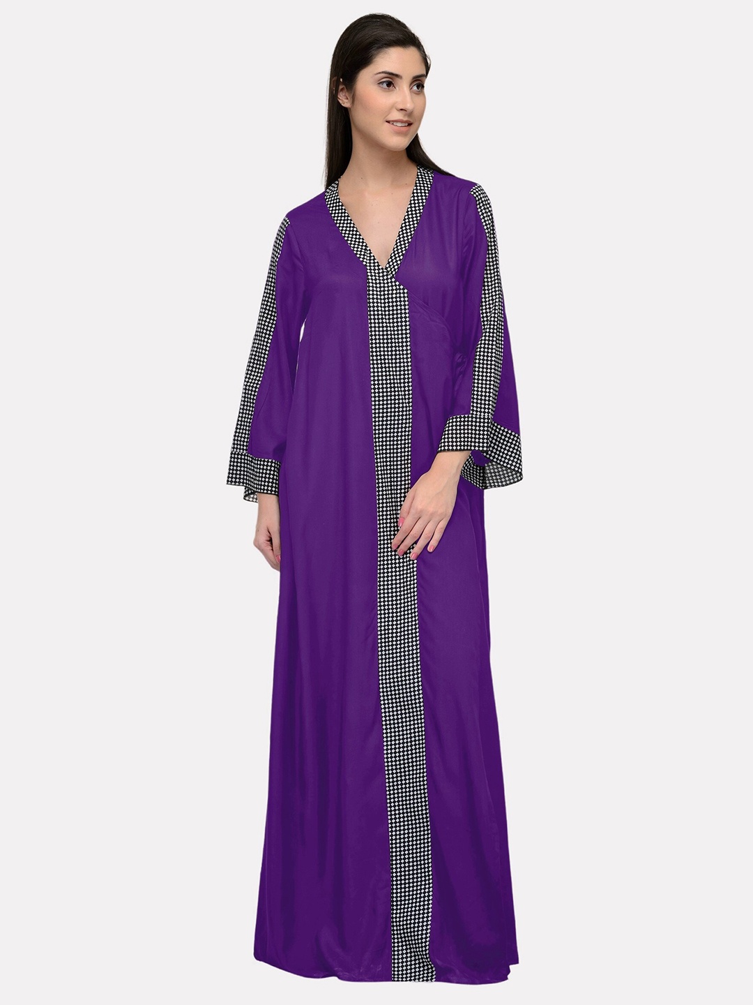 

PATRORNA Purple Maxi Nightdress