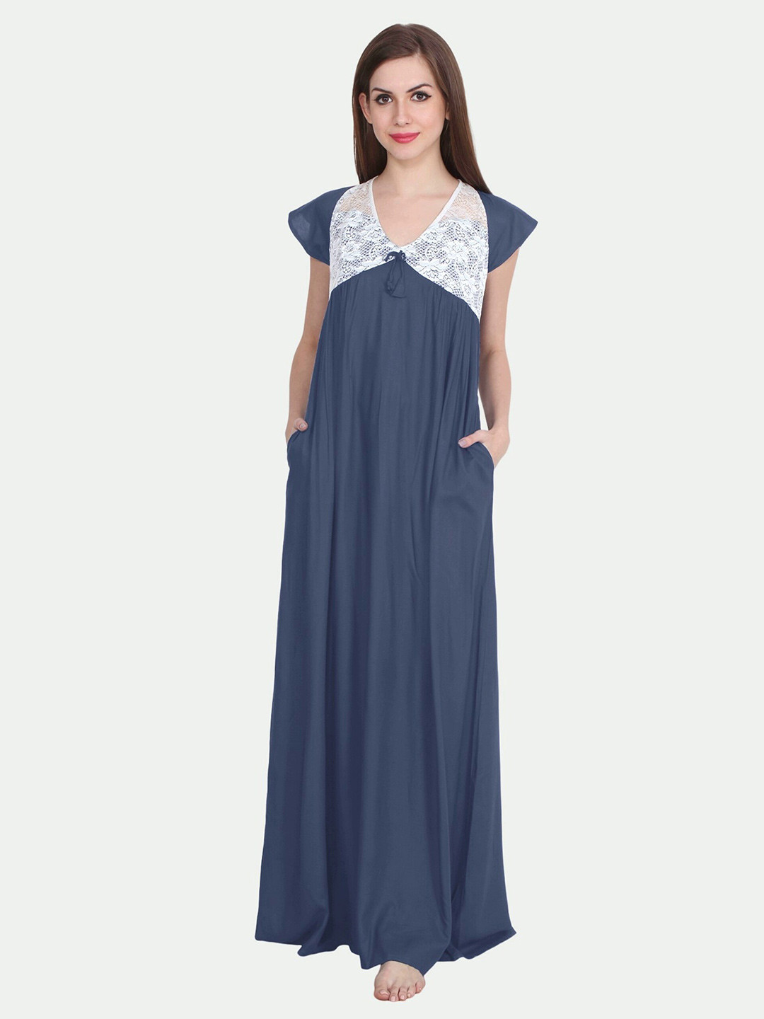 

PATRORNA Grey Maxi Nightdress